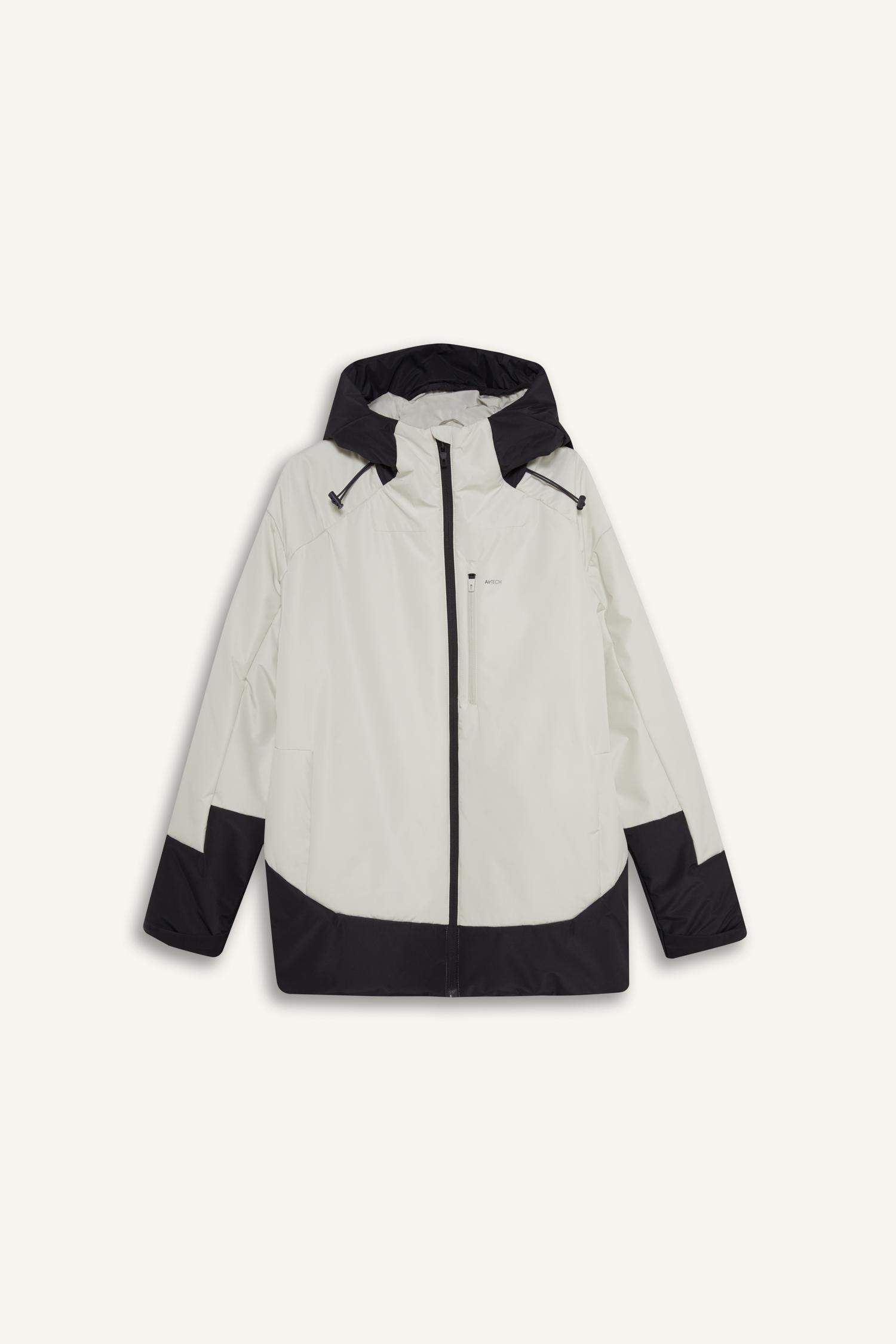 Su İtici Regular Fit Kapüşonlu Fermuarlı Rüzgar Geçirmez Mont