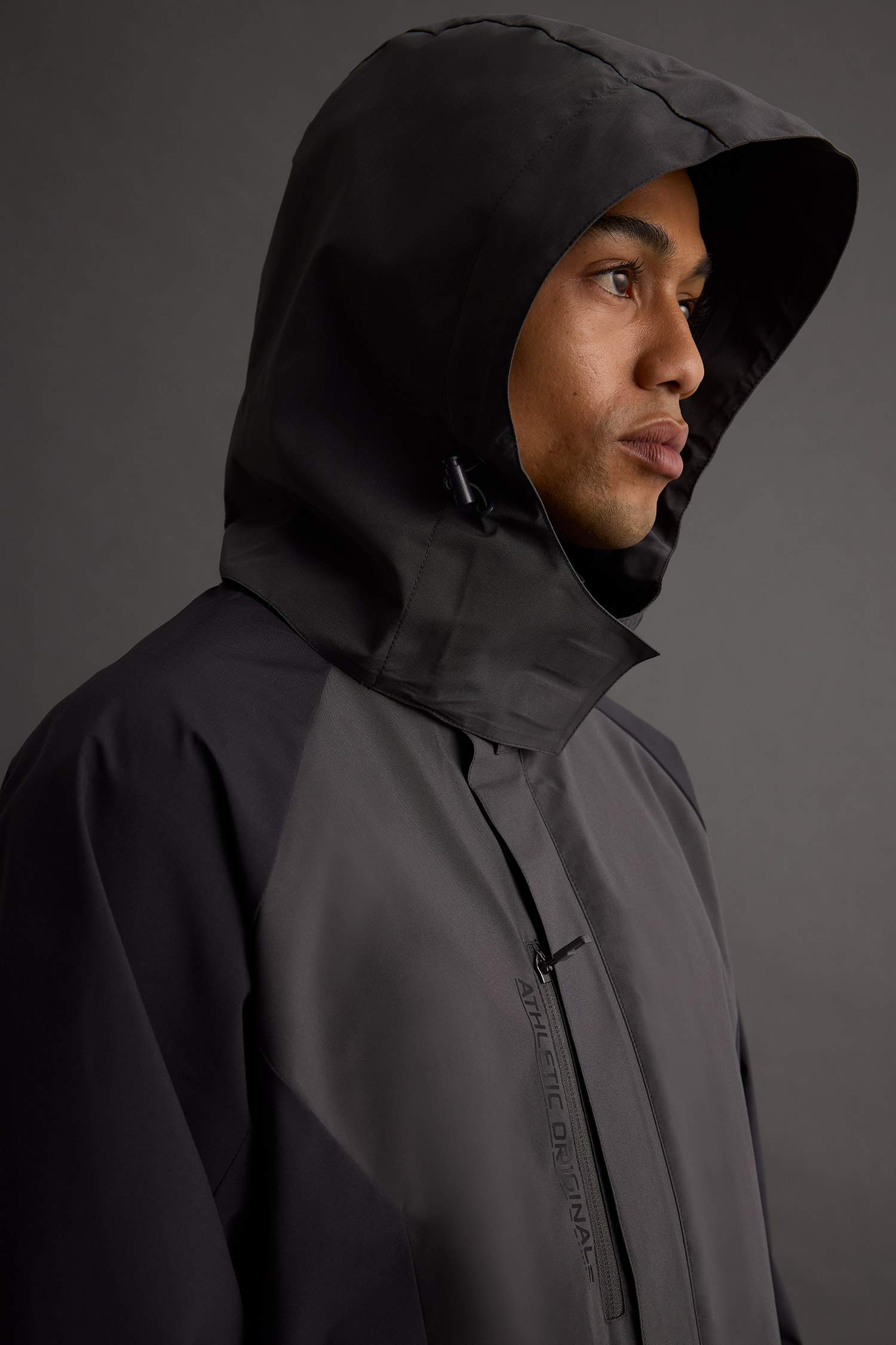 DeFactoFit Regular Fit Hooded Mesh Lined Waterproof Rain Jacket