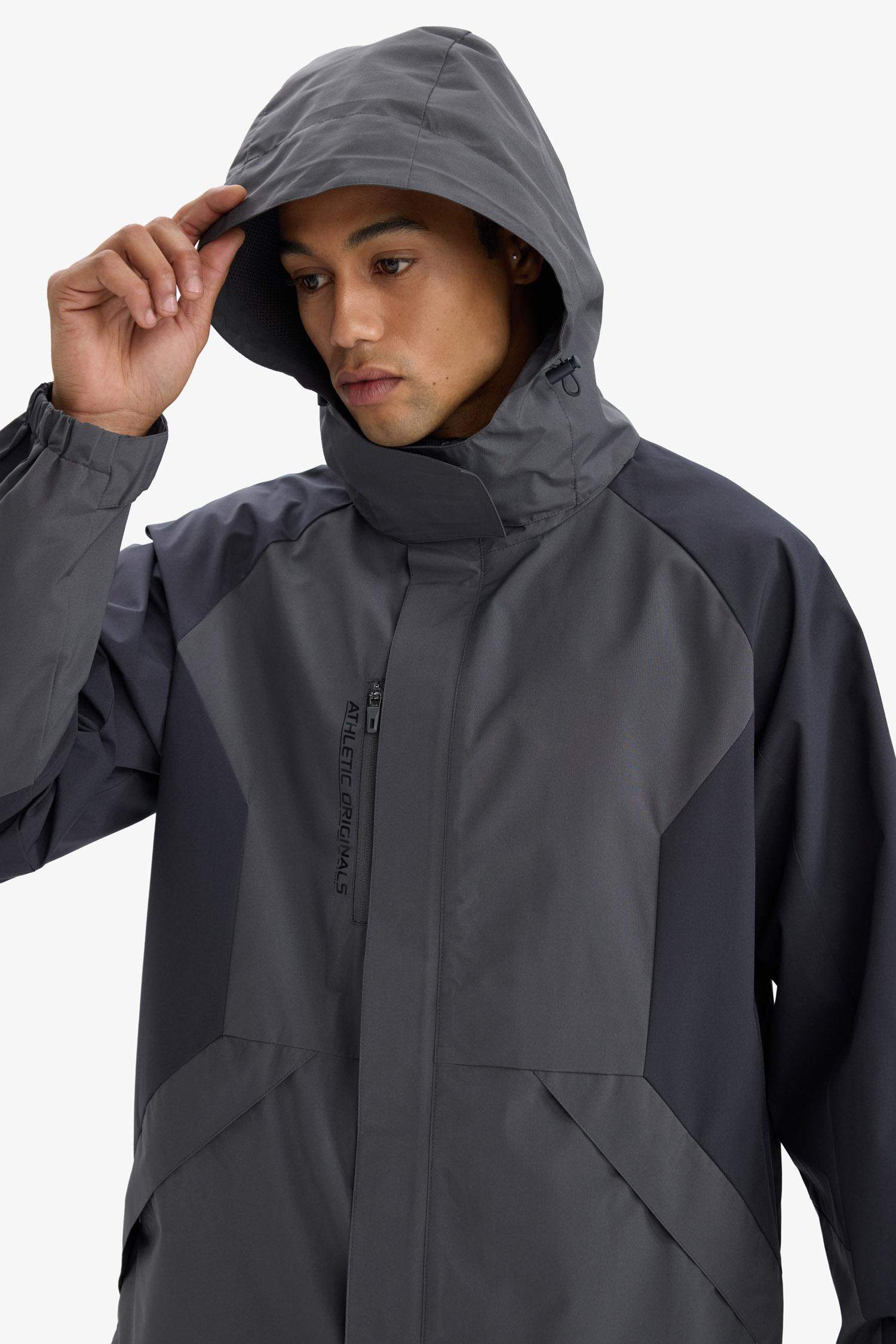 DeFactoFit Regular Fit Hooded Mesh Lined Waterproof Rain Jacket