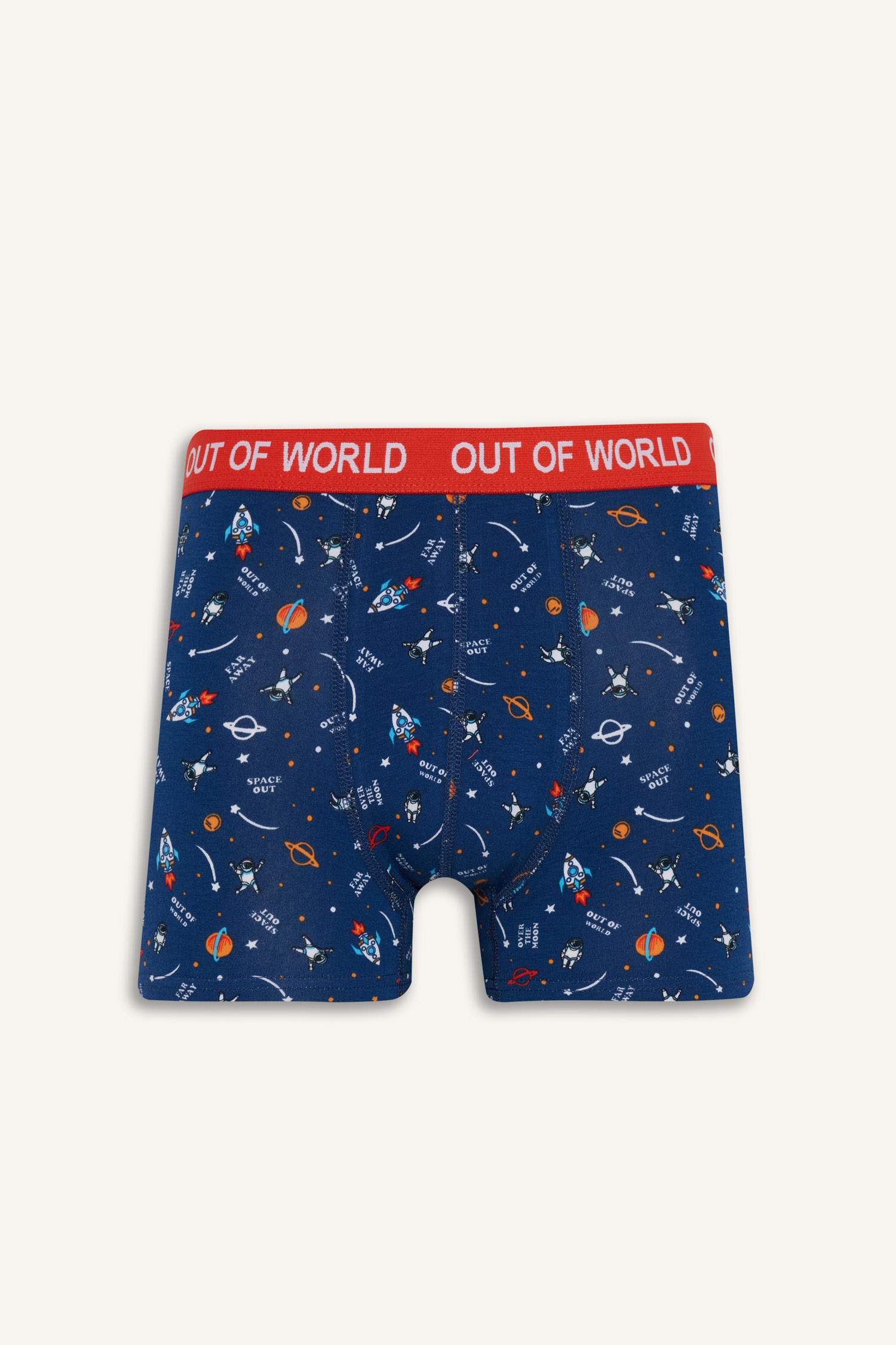 Regular Fit Space Printed 3 Piece Boxers