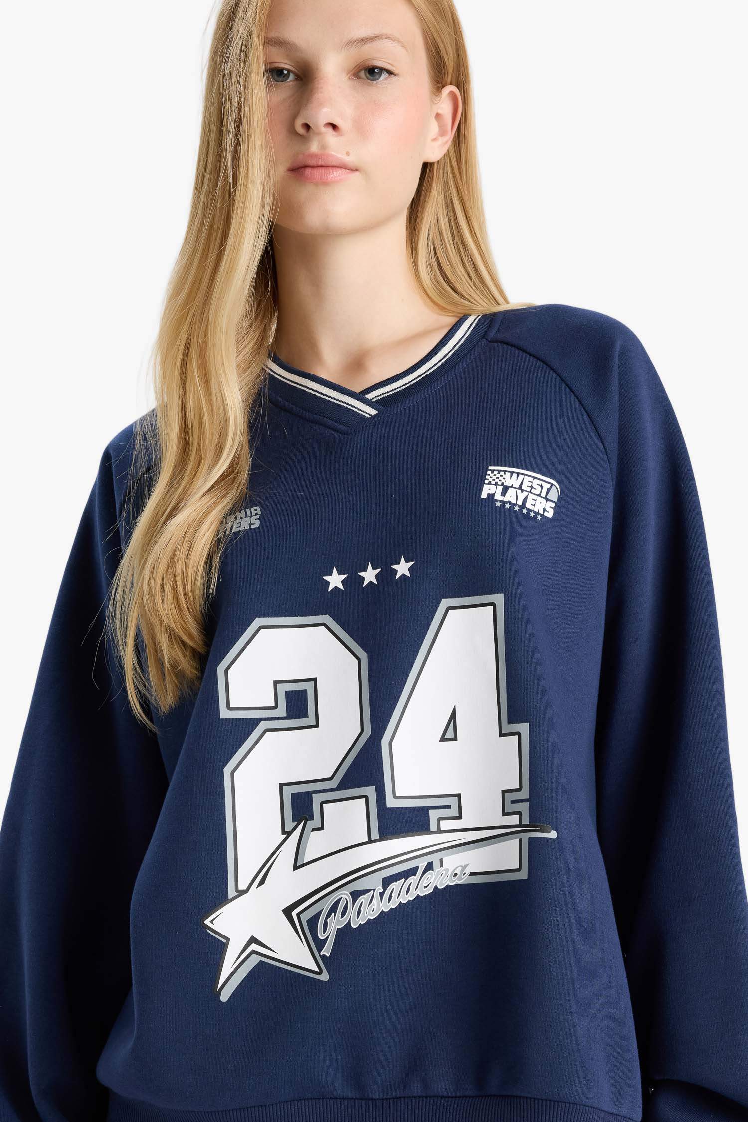 سويت شيرت اوفر سايز تقيل مطبوع