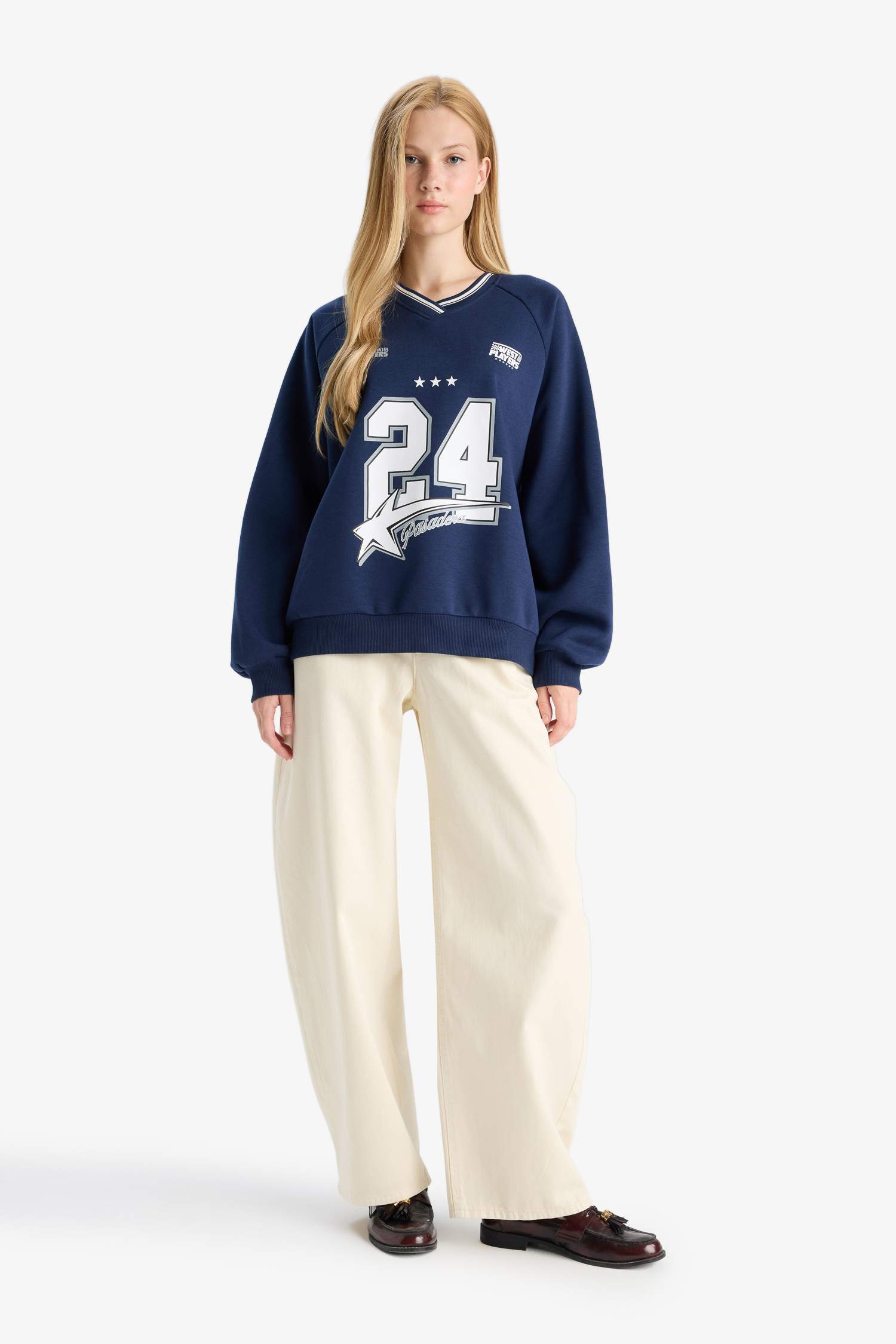 سويت شيرت اوفر سايز تقيل مطبوع