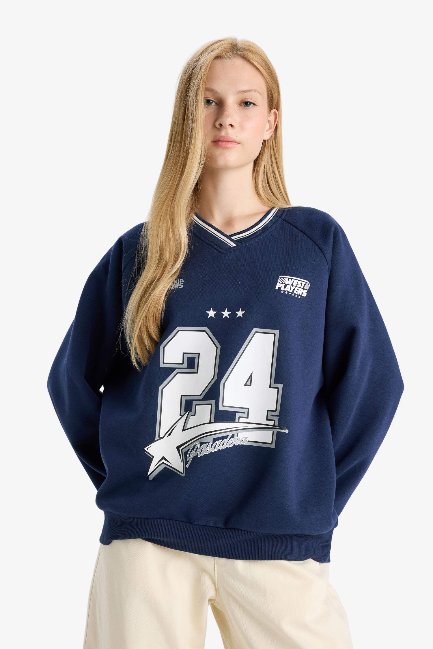 سويت شيرت اوفر سايز تقيل مطبوع