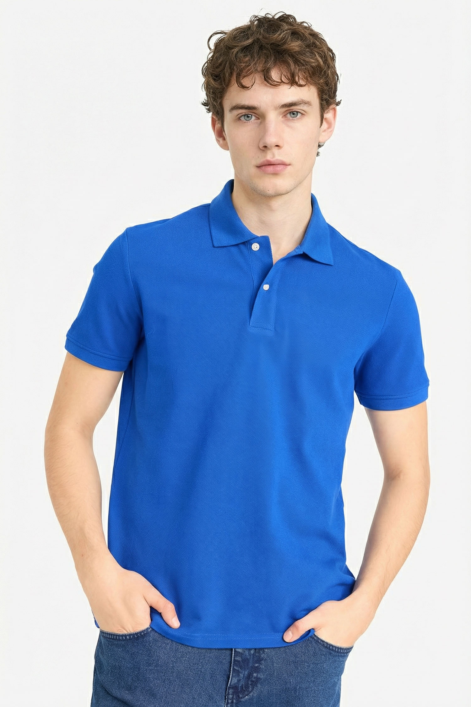 DeFacto %100 Pamuk Regular Fit Polo Tişört görsel 3