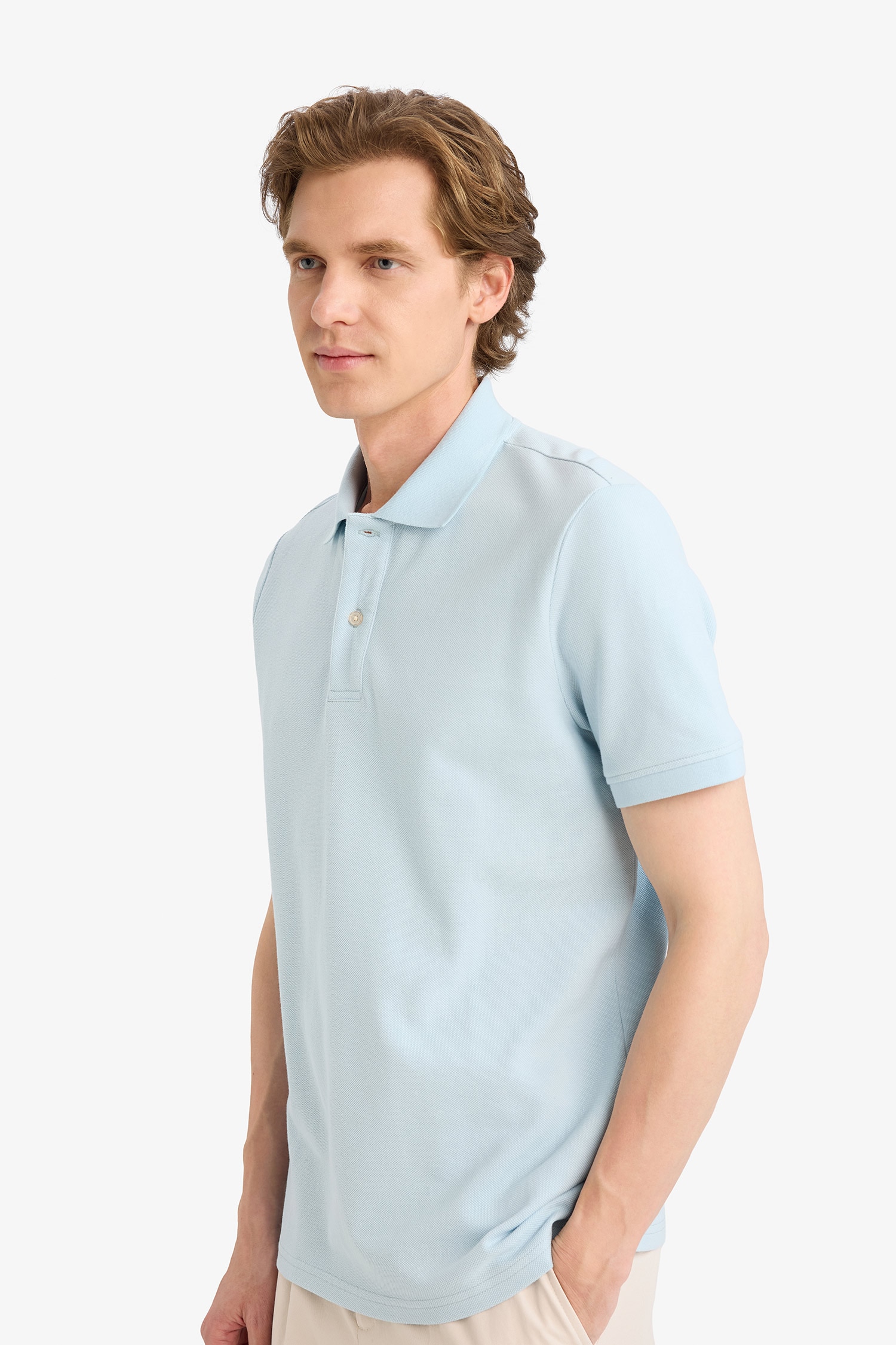 DeFacto %100 Pamuk Regular Fit Polo Tişört görsel 3