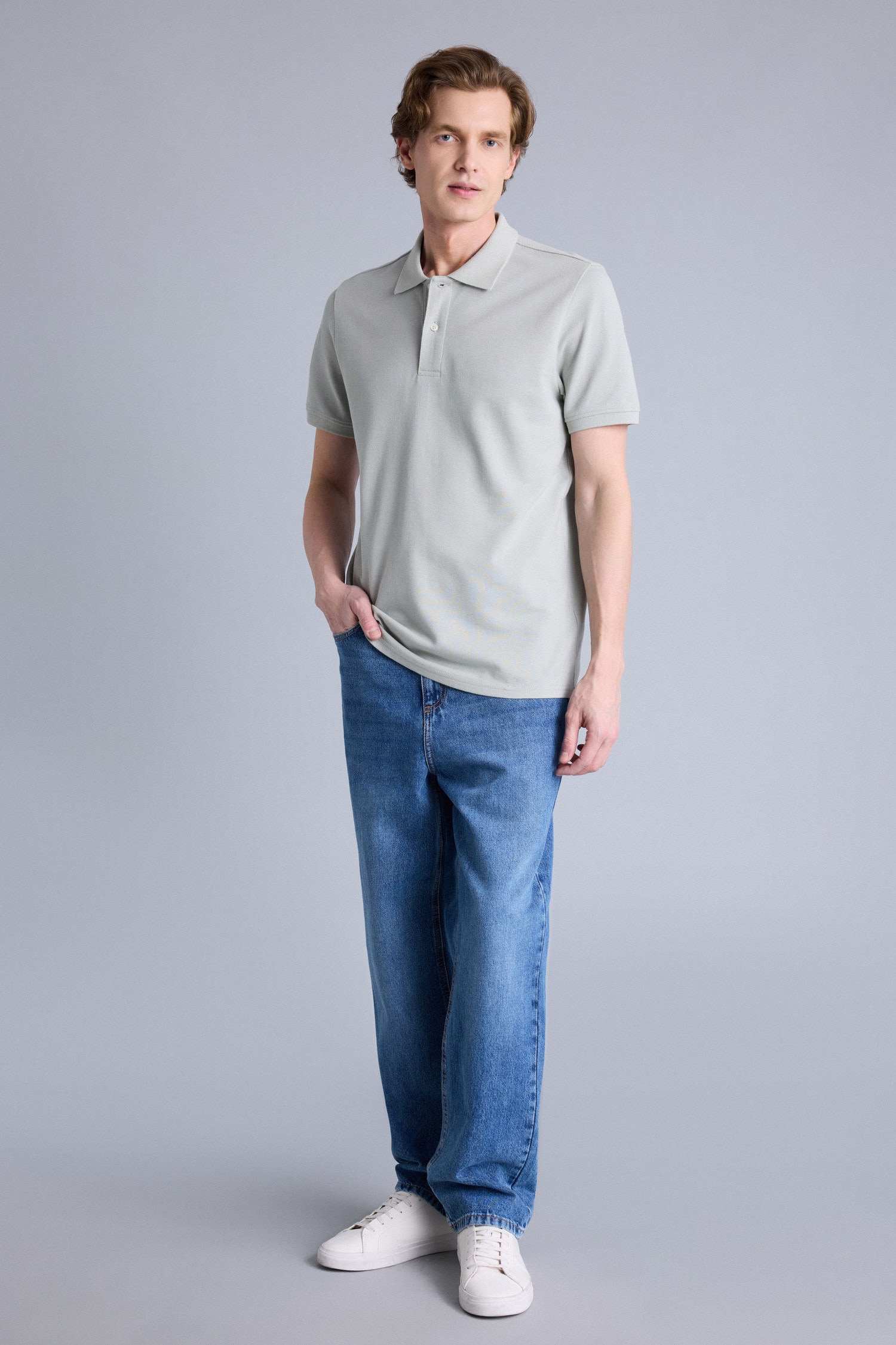 DeFacto %100 Pamuk Regular Fit Polo Tişört görsel 2