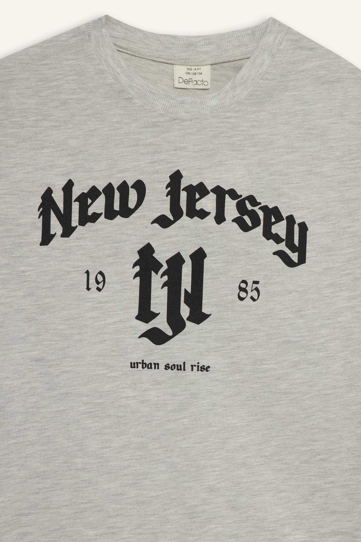 Erkek Çocuk Bisiklet Yaka Baskılı Uzun Kollu Tişört