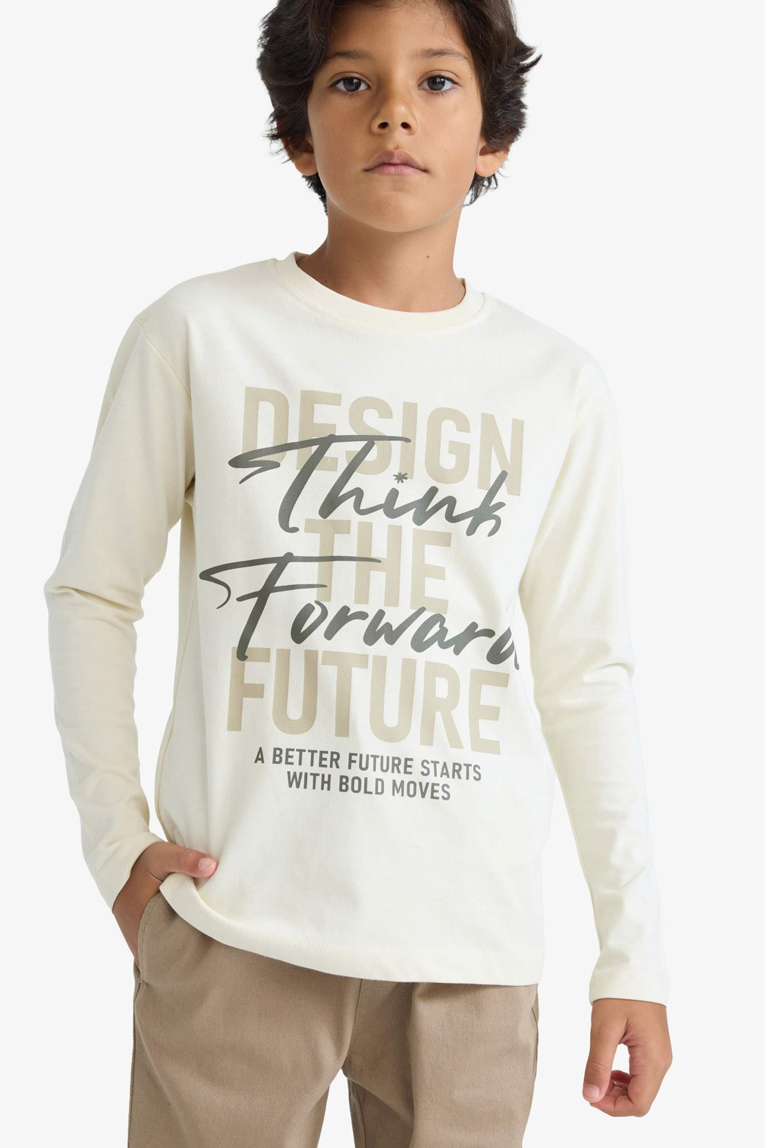 Boy Regular Fit Crew Neck Long Sleeve T-Shirt