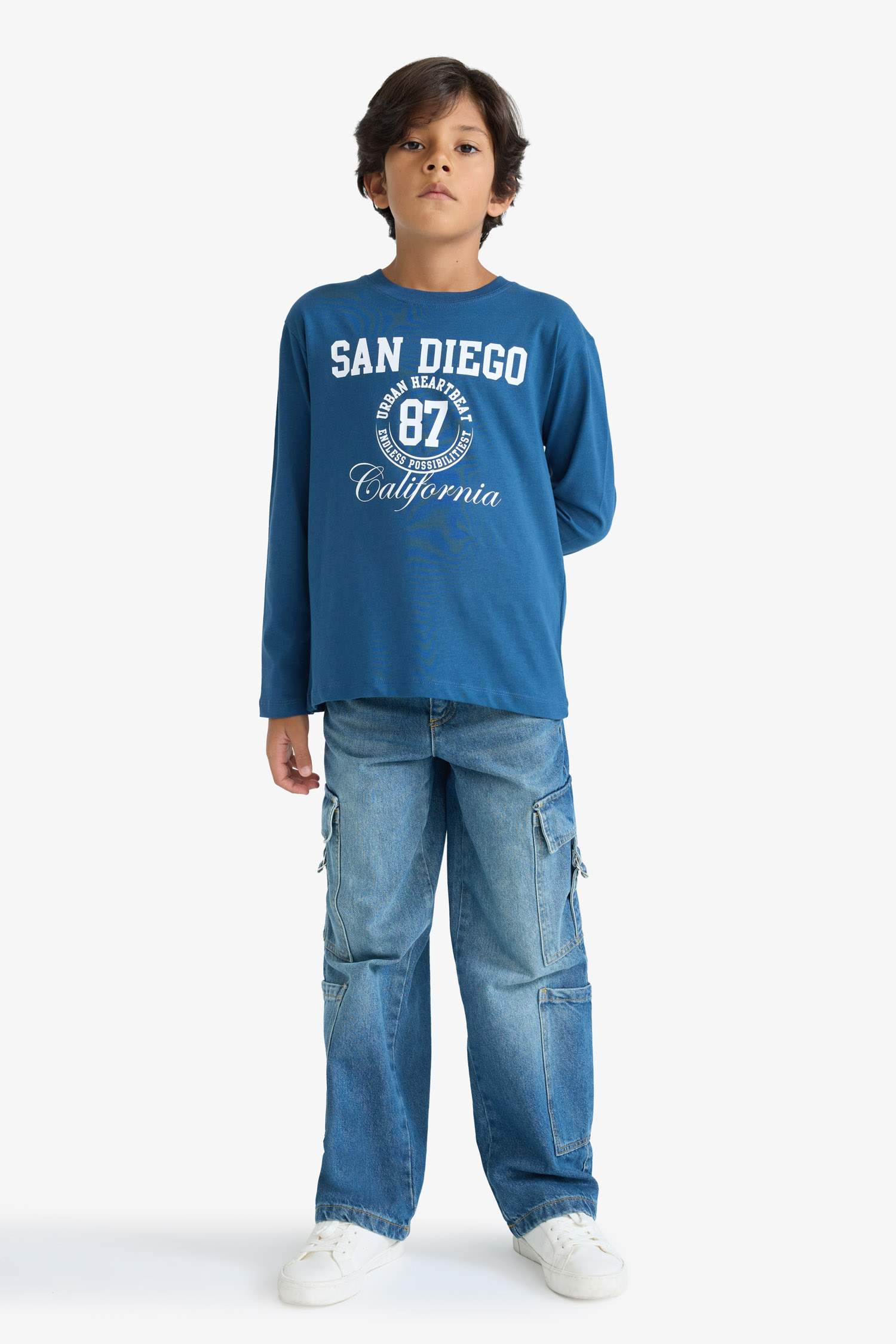 Boy Crew Neck Printed Long Sleeve T-Shirt