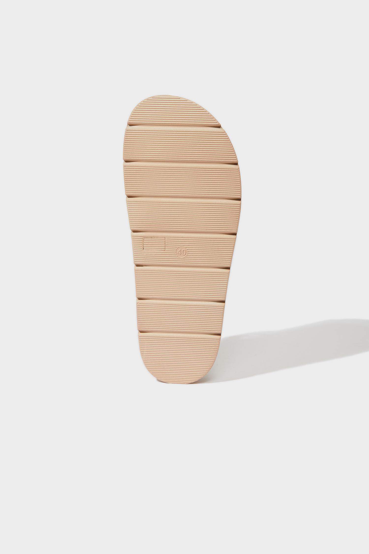 Sandales à deux brides en simili cuir pour femme