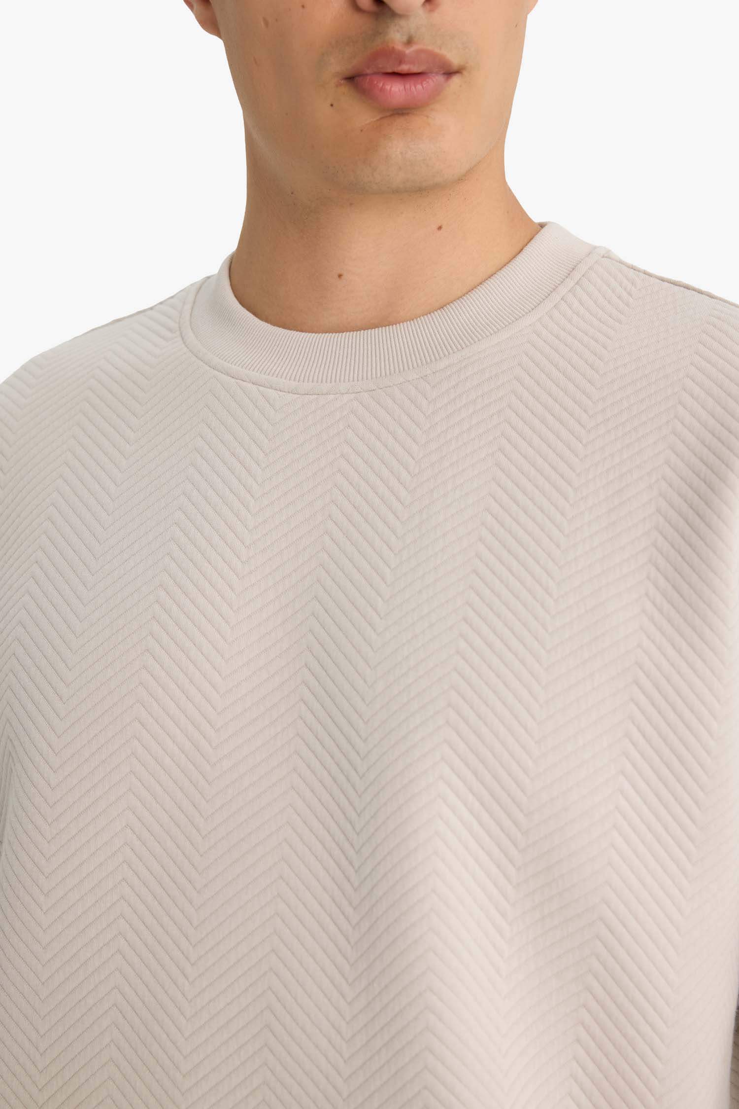 Relax Fit Bisiklet Yaka Sweatshirt