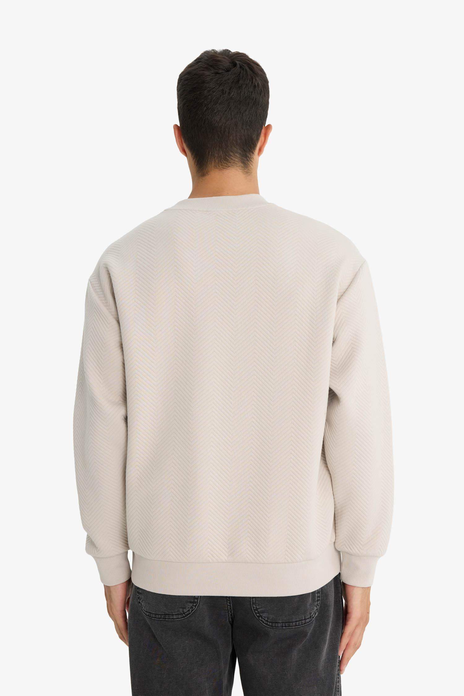 Relax Fit Bisiklet Yaka Sweatshirt