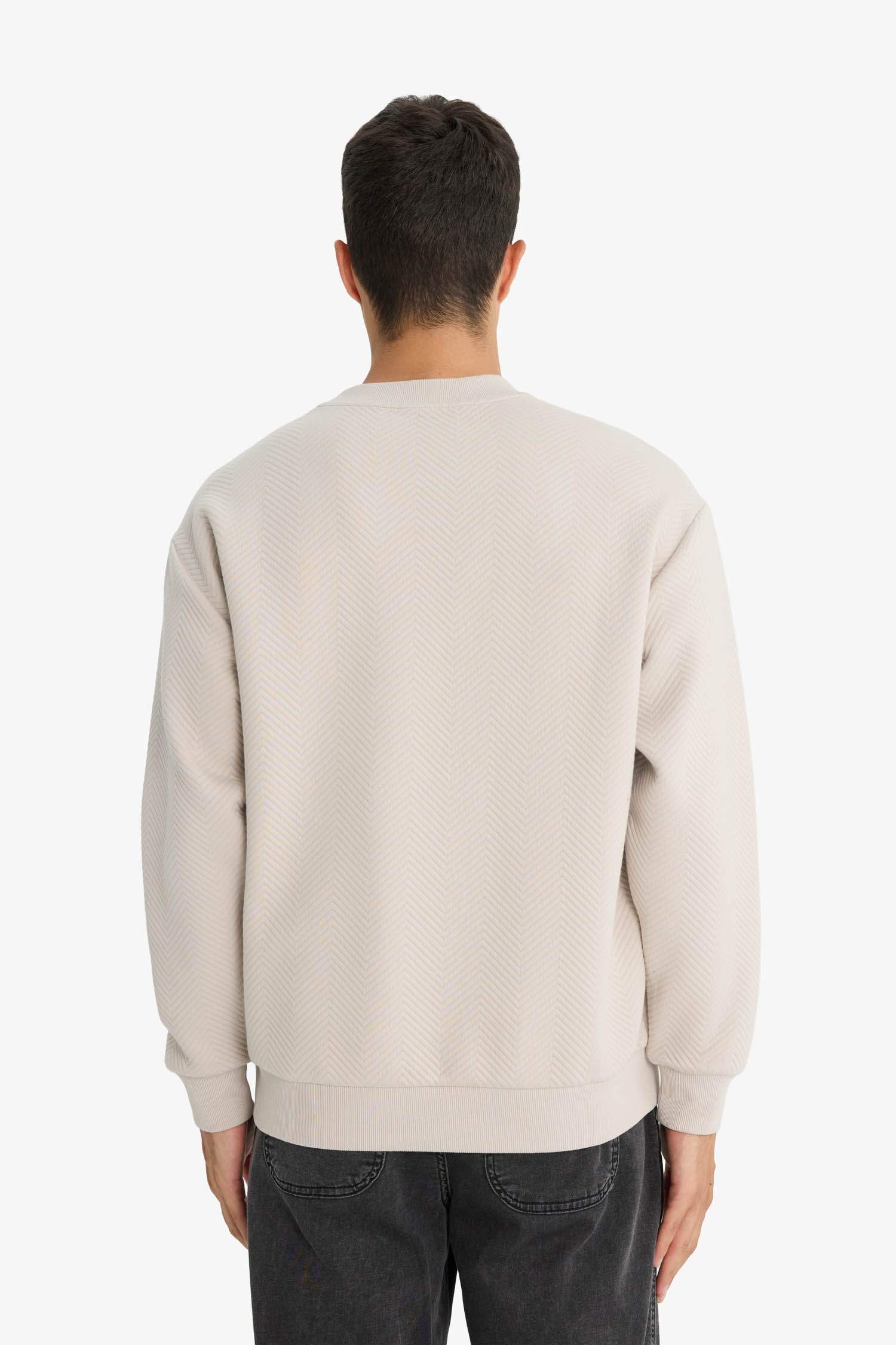 Relax Fit Bisiklet Yaka Sweatshirt