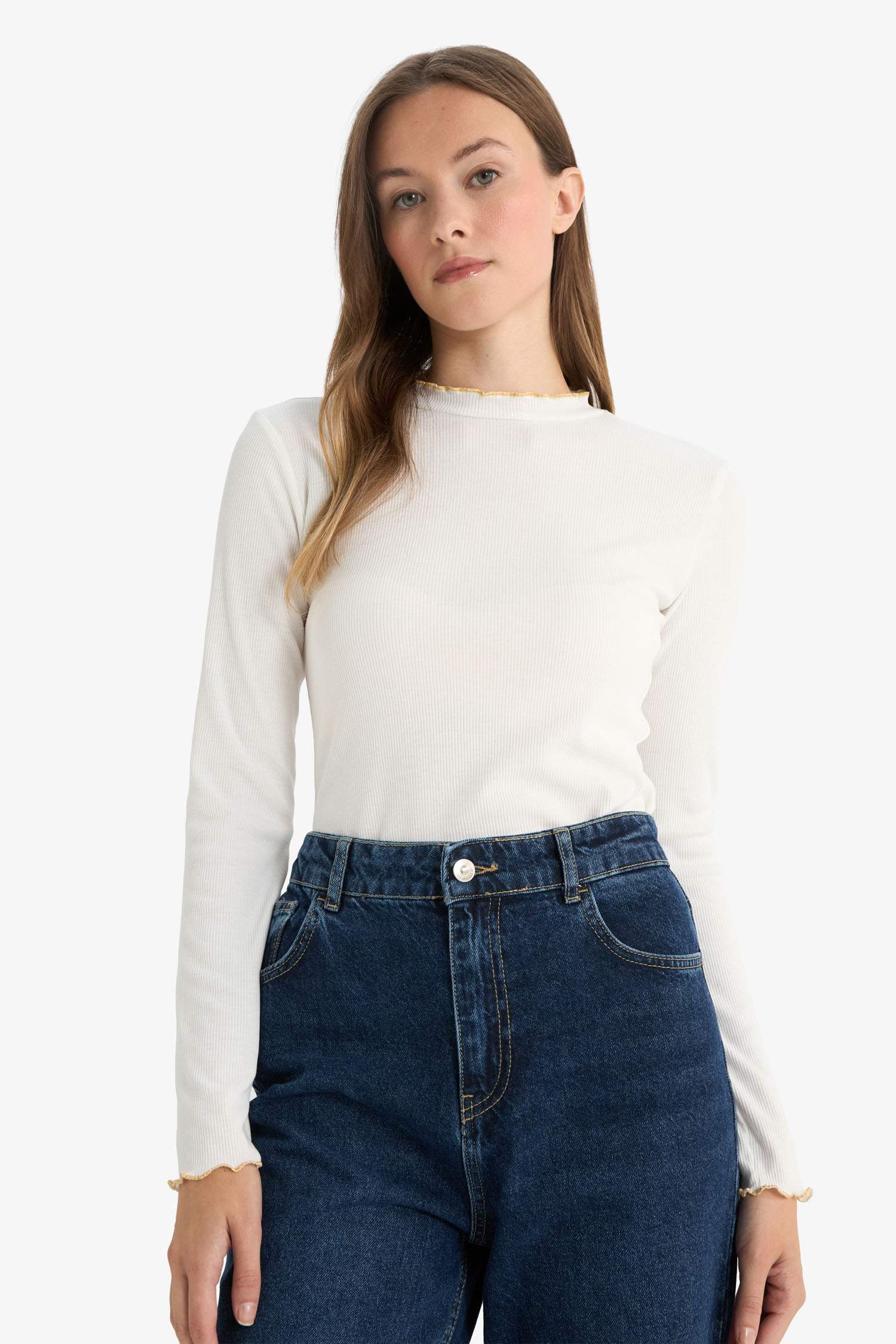 Fitilli Kaşkorse Uzun Kollu Tunik