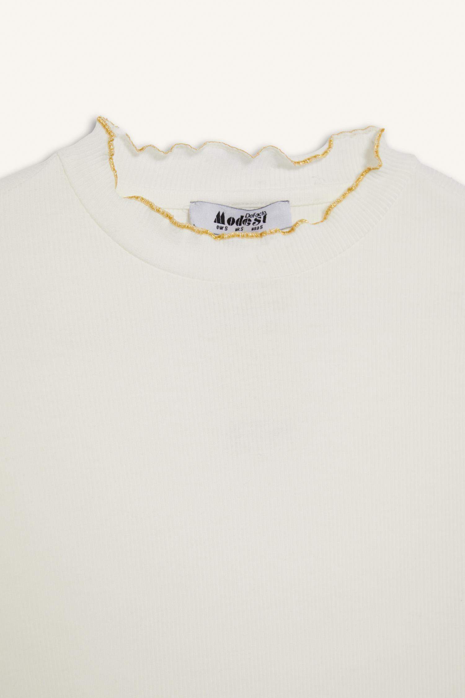 Fitilli Kaşkorse Uzun Kollu Tunik