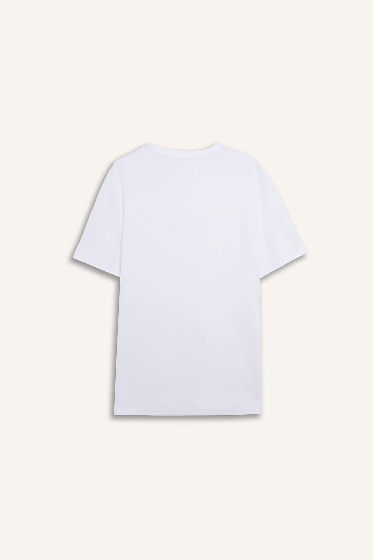 Регулярный крой, футболка с коротким рукавом с надписью