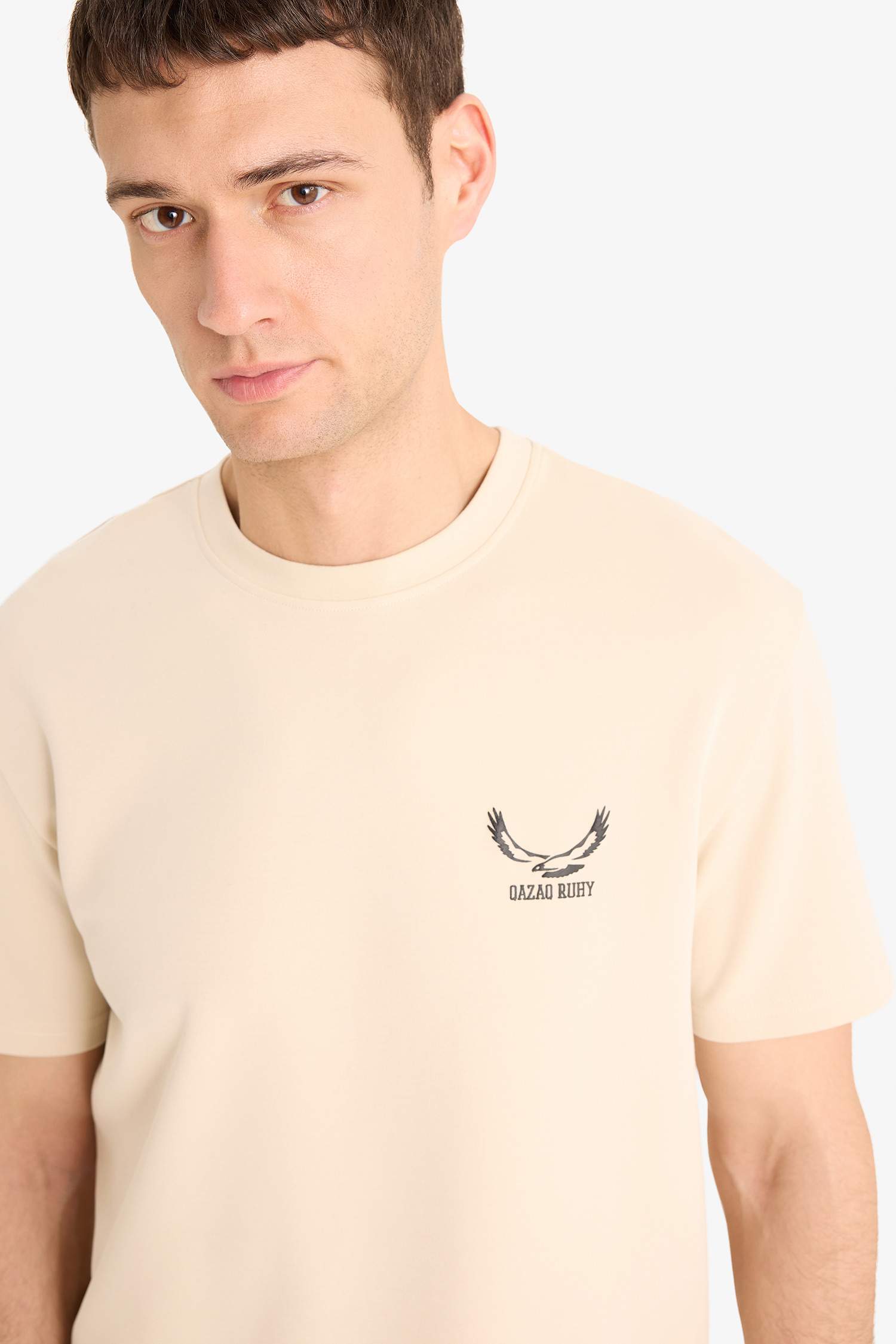 дөңгелек жаға минималл слоган Қысқа жеңді футболка