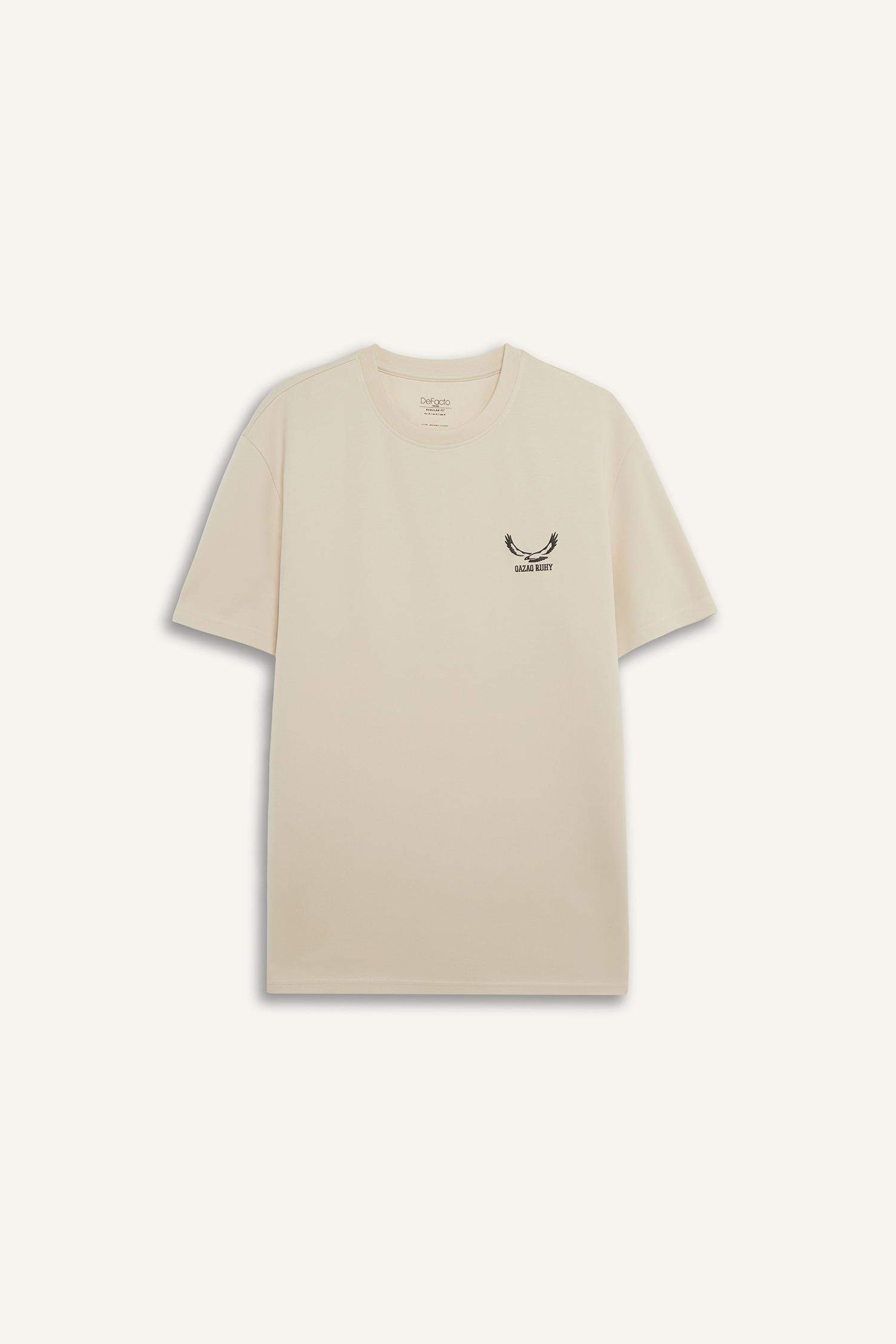 дөңгелек жаға минималл слоган Қысқа жеңді футболка