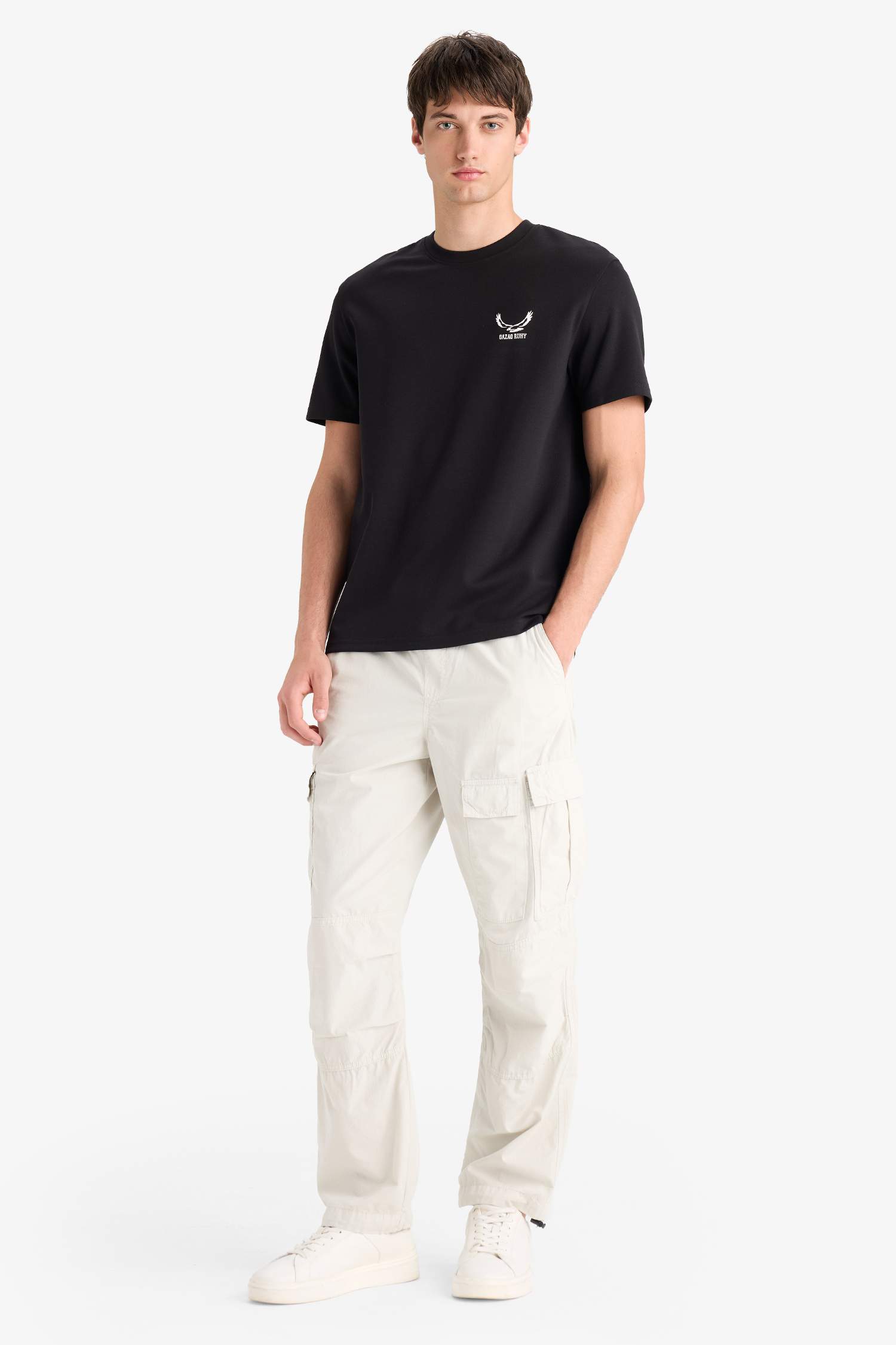 дөңгелек жаға минималл слоган Қысқа жеңді футболка