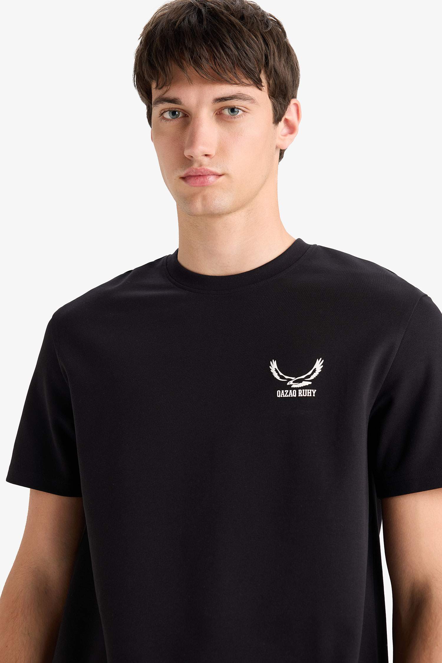 дөңгелек жаға минималл слоган Қысқа жеңді футболка