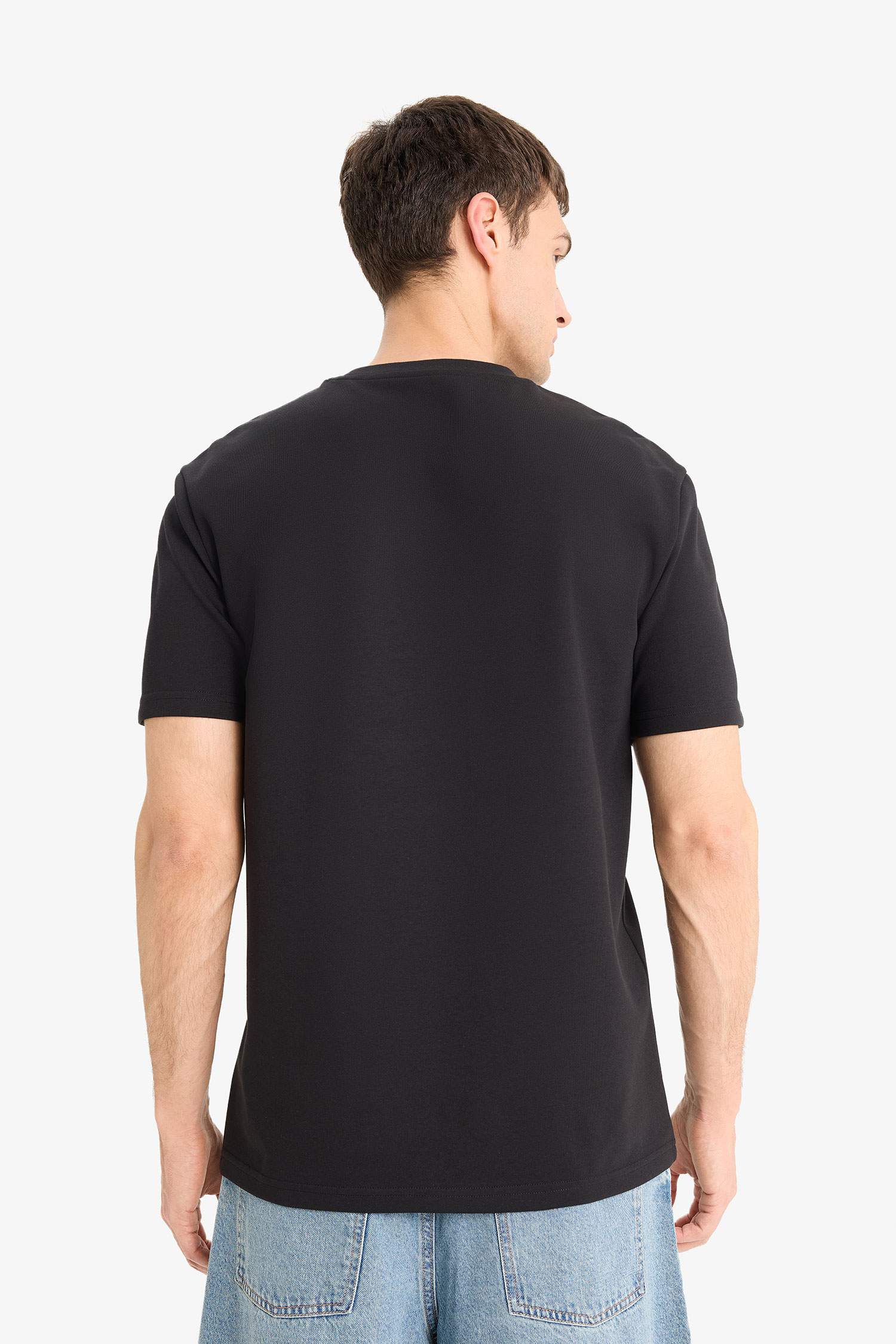 T-shirt imprimé à col rond et manches courtes Coupe régulière