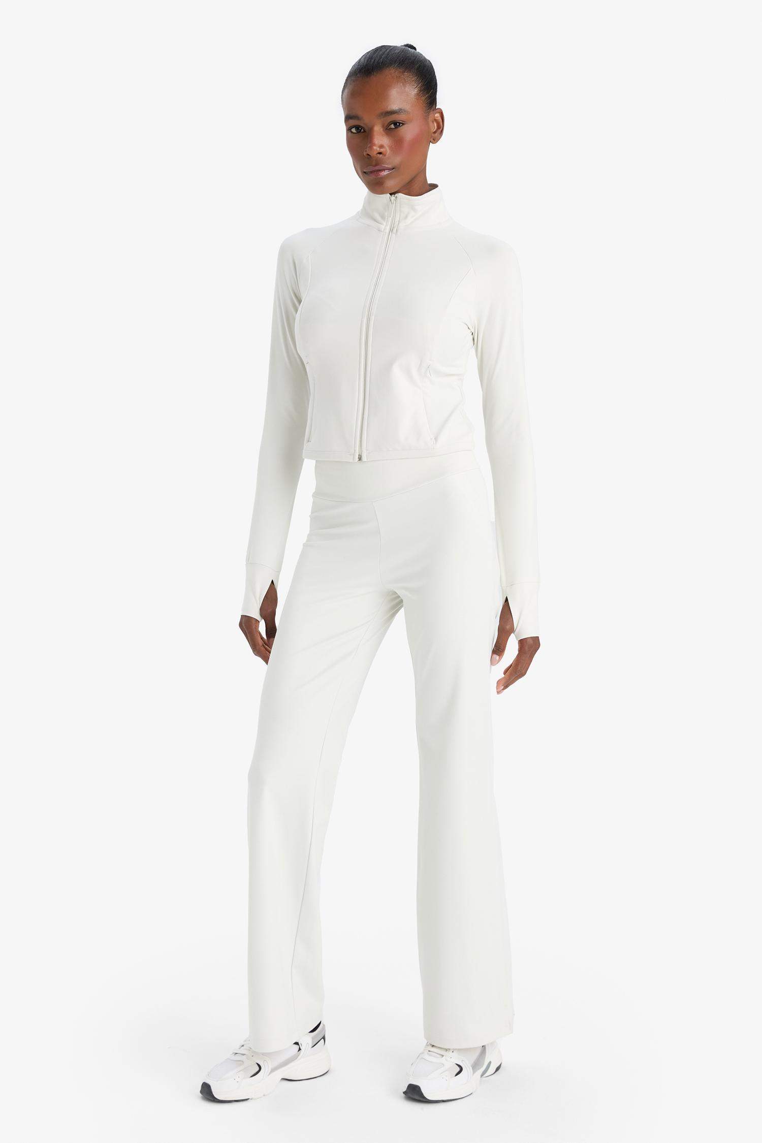 DeFactoFit Wide Leg Geniş Paça Toparlayıcı Yüksek Bel Soft Touch Sporcu Pantolon