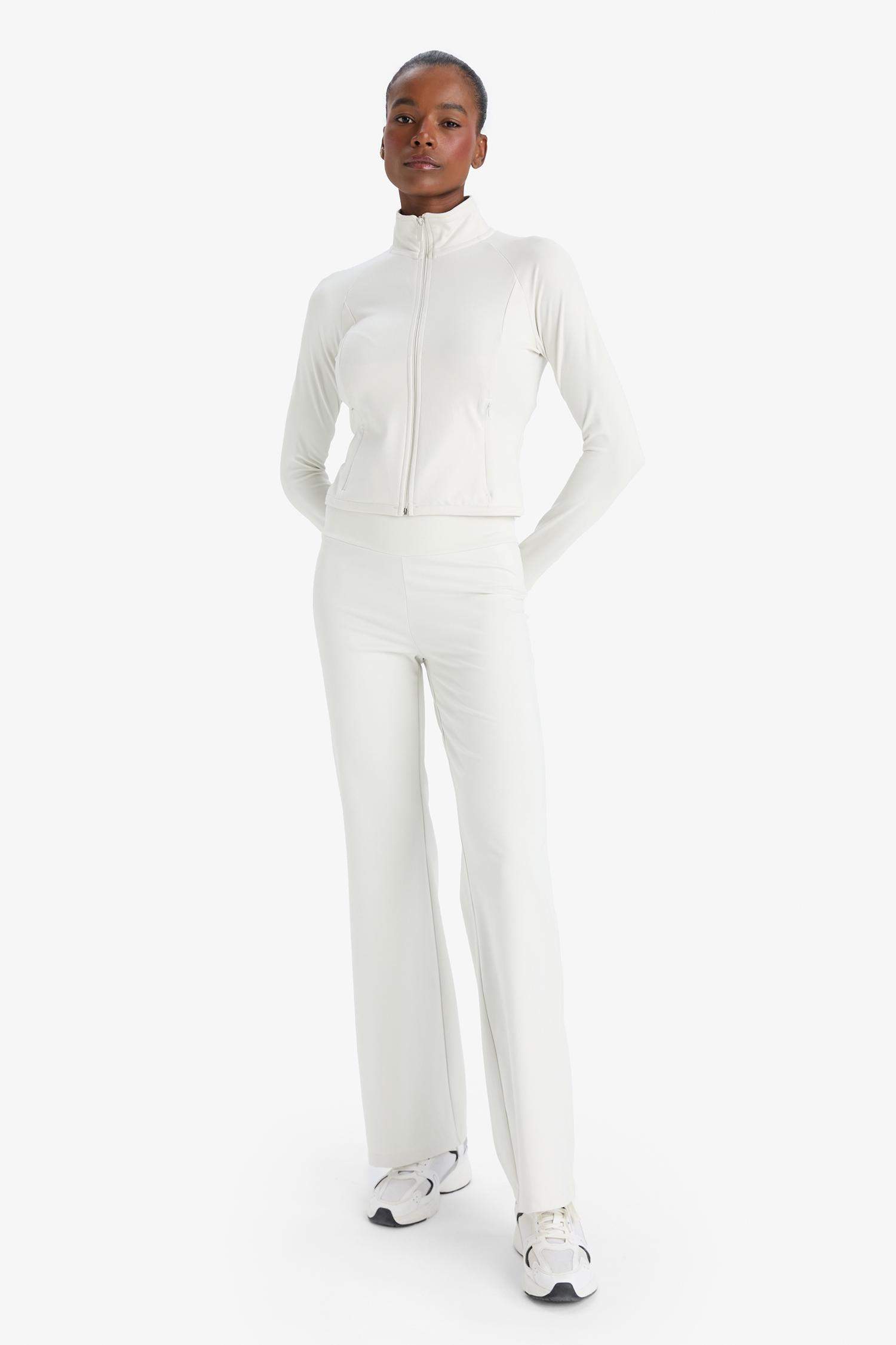 DeFactoFit Wide Leg Geniş Paça Toparlayıcı Yüksek Bel Soft Touch Sporcu Pantolon