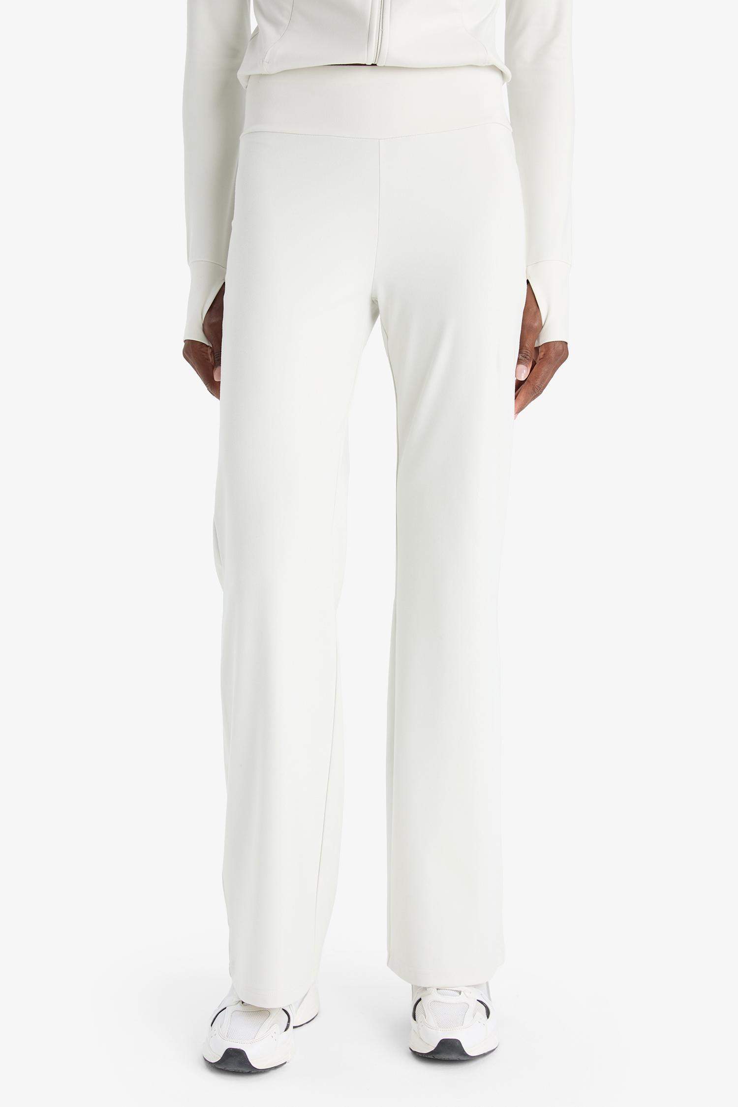 DeFactoFit Wide Leg Geniş Paça Toparlayıcı Yüksek Bel Soft Touch Sporcu Pantolon