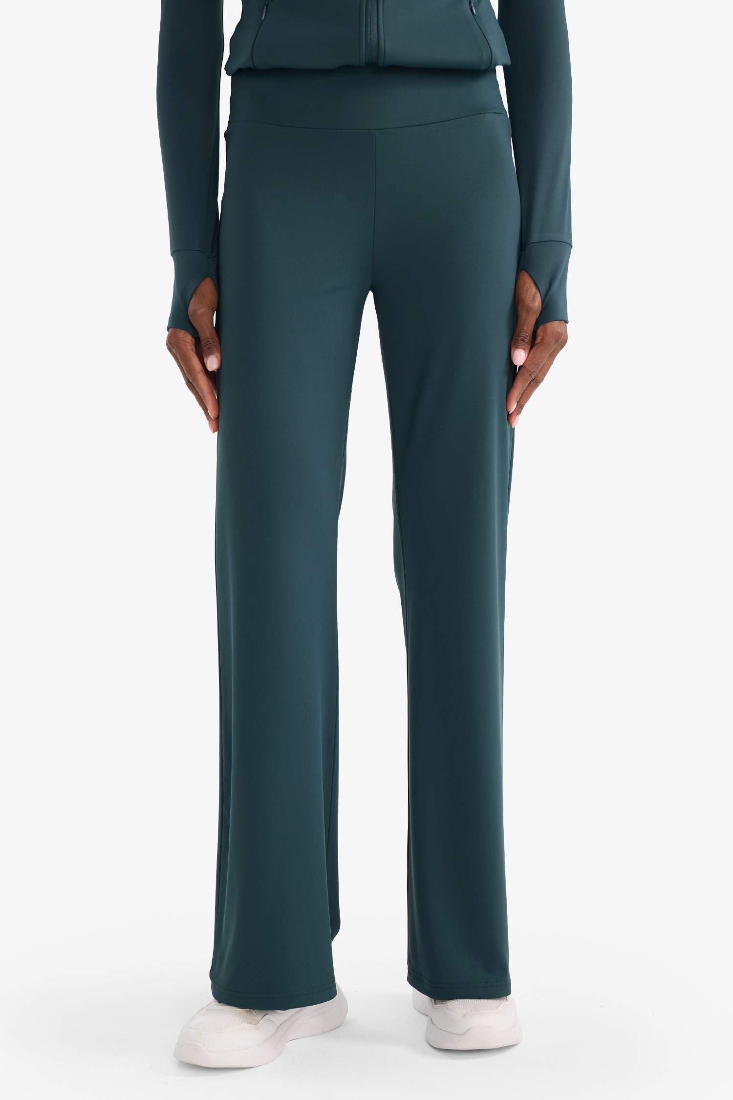 بنطلون سويت بانتس رياضي وايد ليج برجل واسع