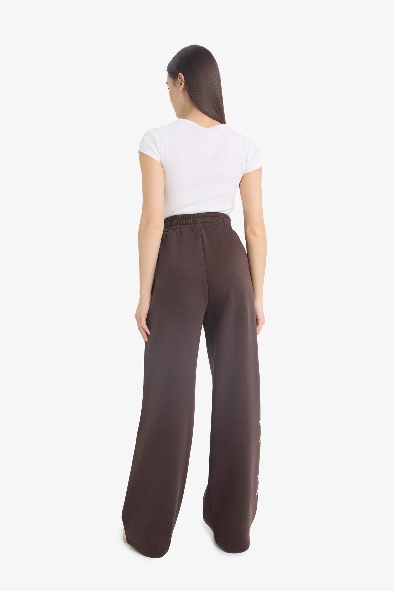 Wide Leg Printed Thick Sweatpants