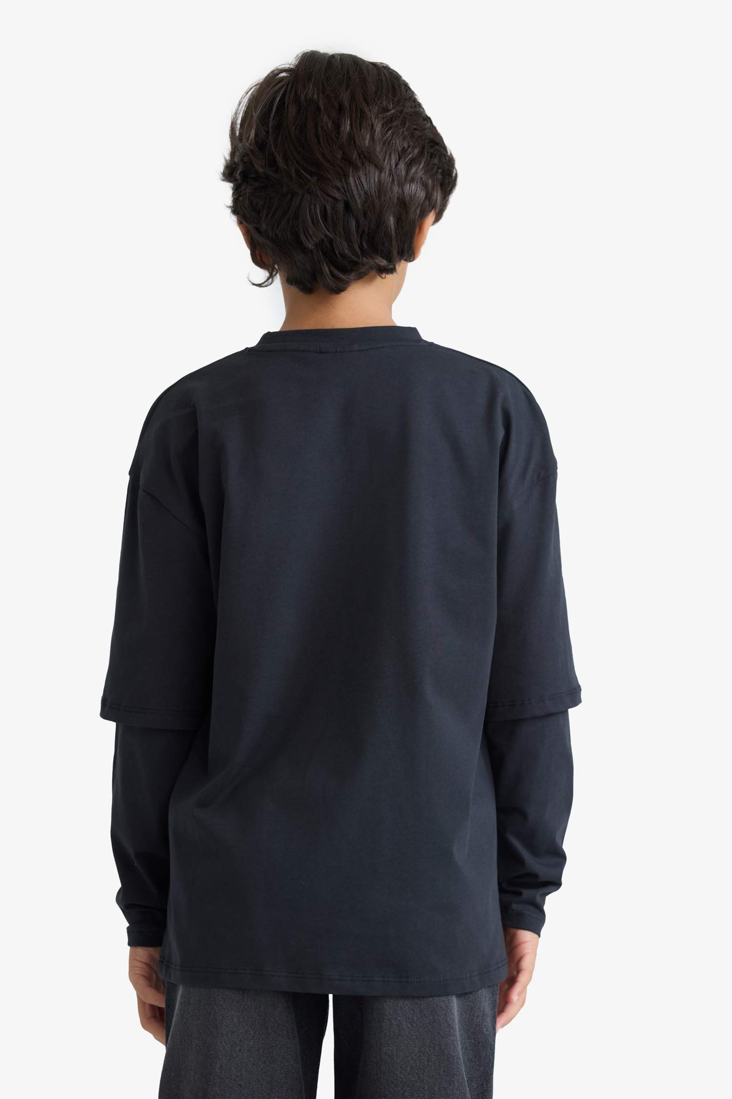 Boy Oversize Fit Crew Neck Printed T-shirt