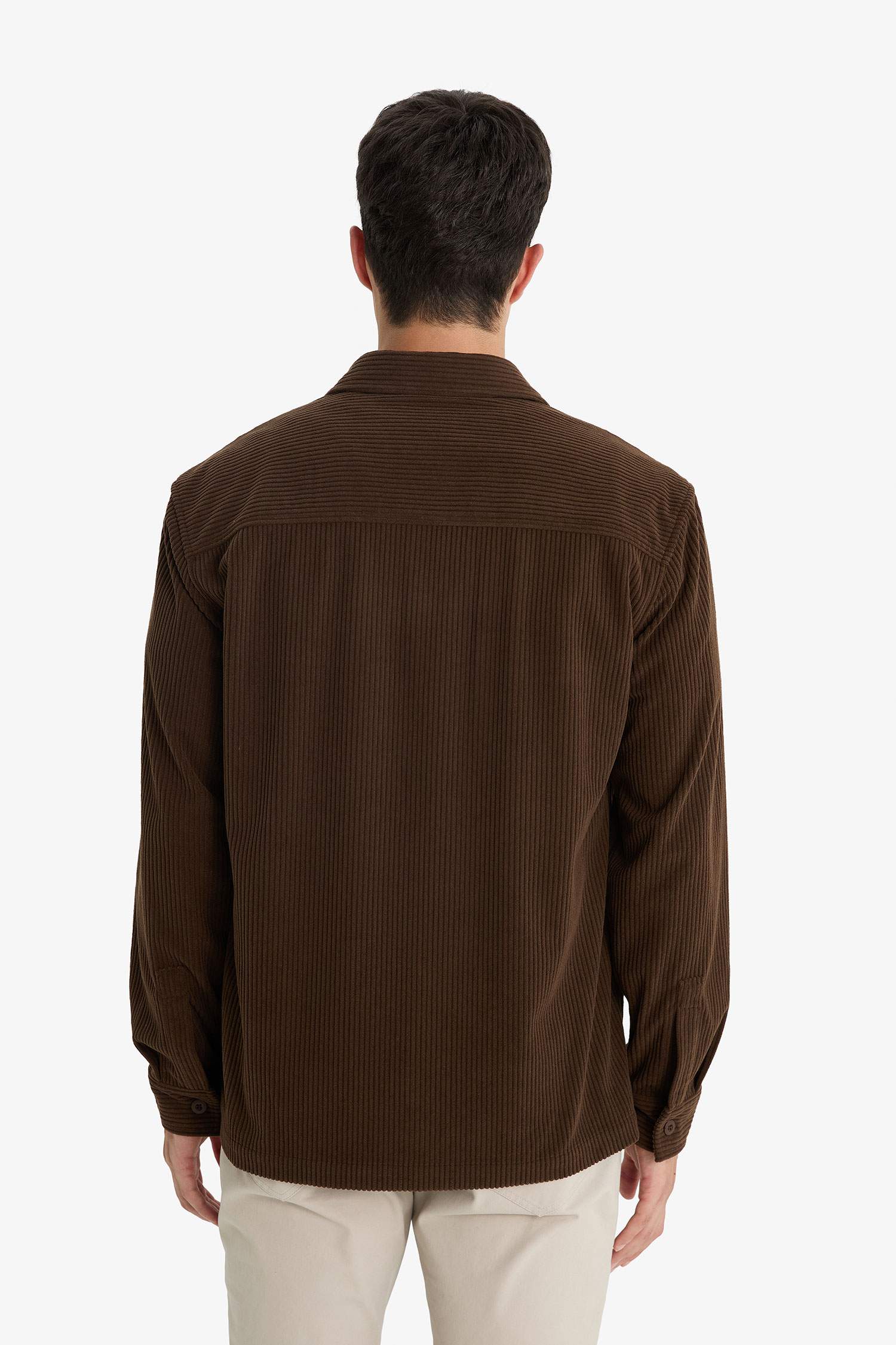 Regular Fit Polo Collar Long Sleeve Shirt