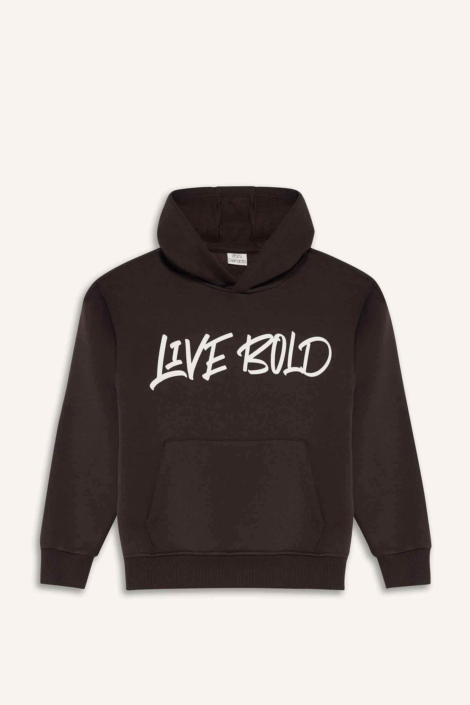 سويت شيرت ولادي قصة عادية بياخة مستديرة ببطانة ناعمة