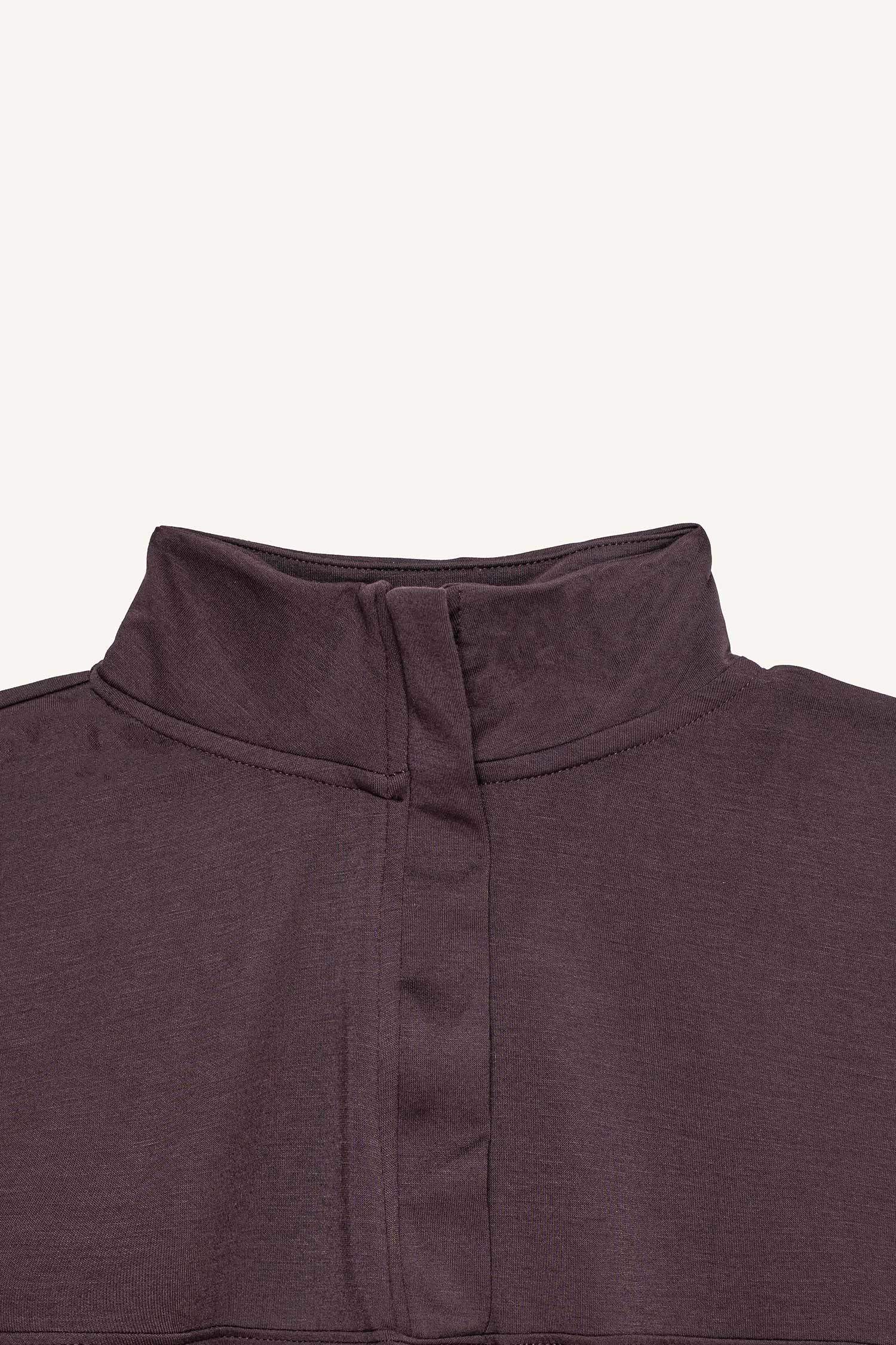 Relax Fit Half Turtleneck Modal Sweatshirt