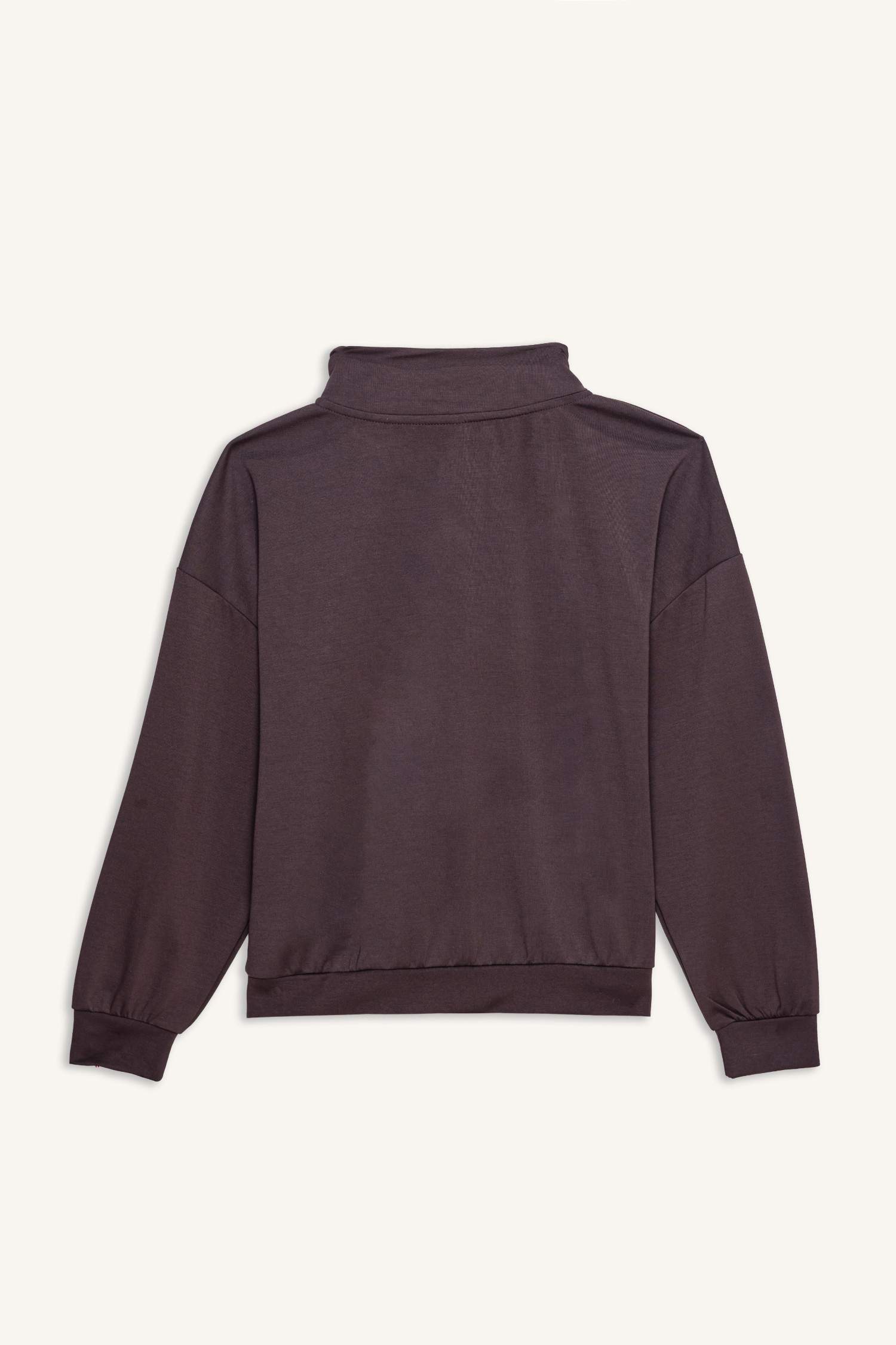 Relax Fit Half Turtleneck Modal Sweatshirt