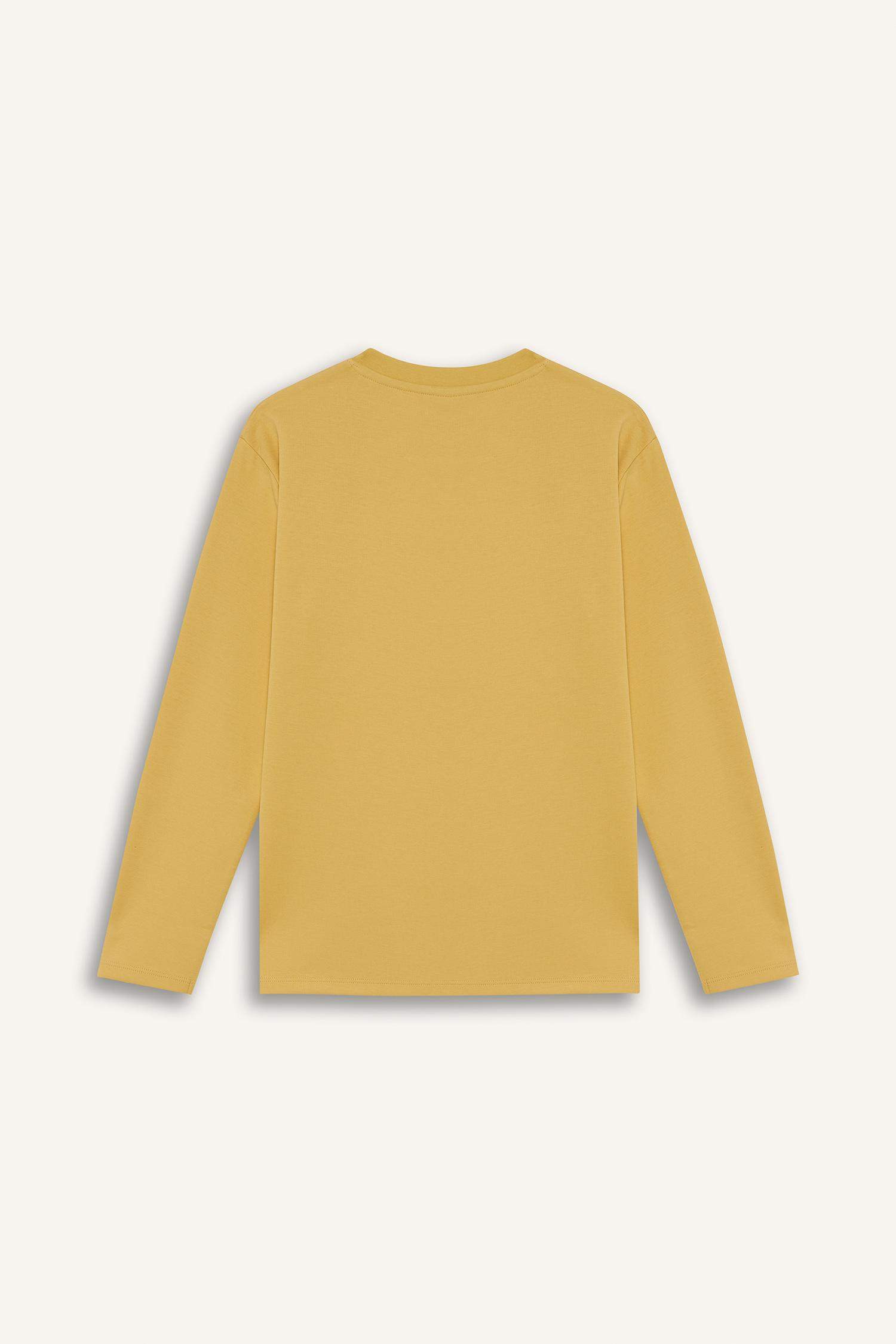 Erkek Çocuk Bisiklet Yaka Basic Düz Uzun Kollu Okul Tişörtü