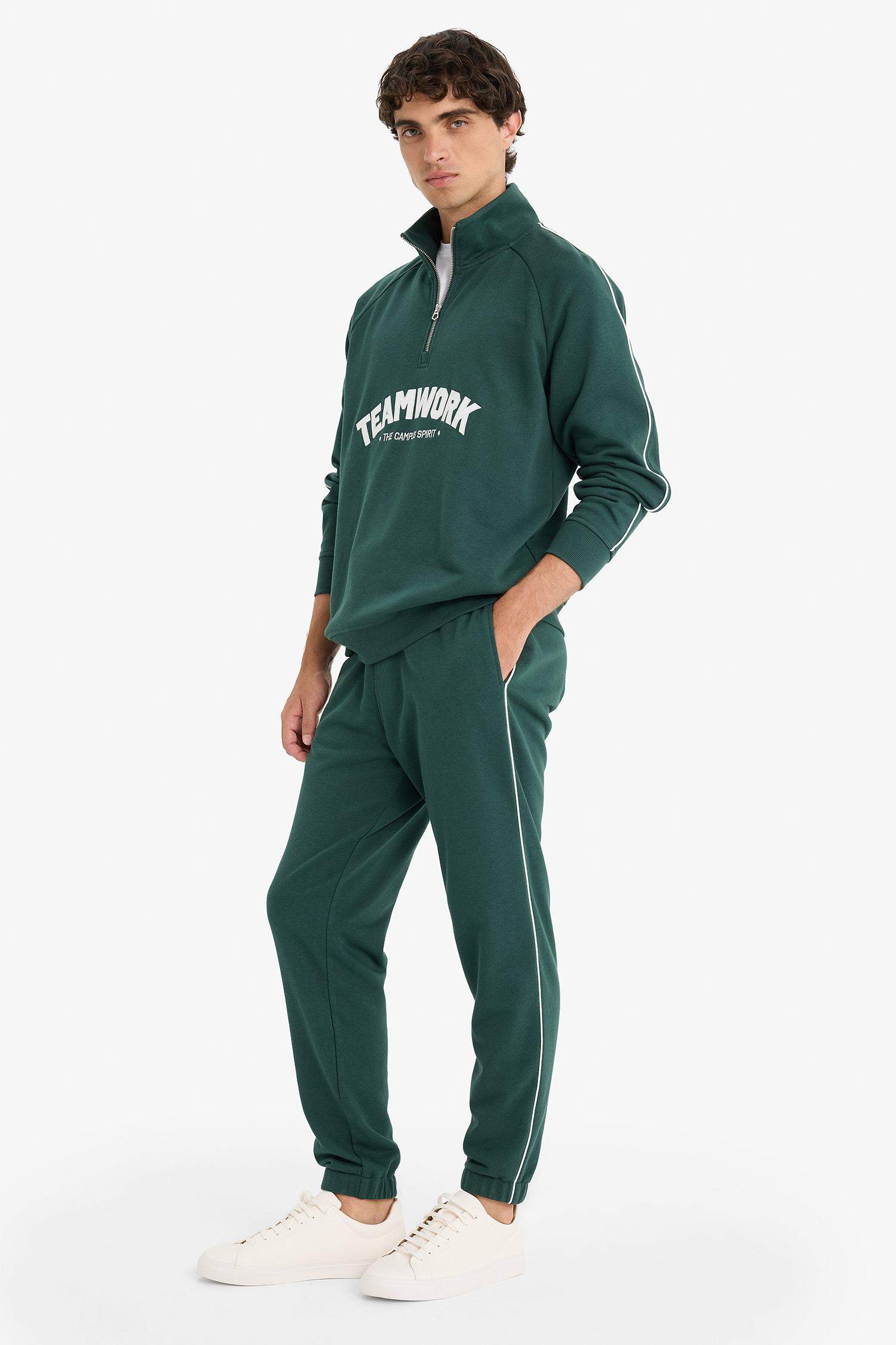 Regular Fit Beli Bağcıklı Cepli Paçası Lastikli Jogger Eşofman Altı