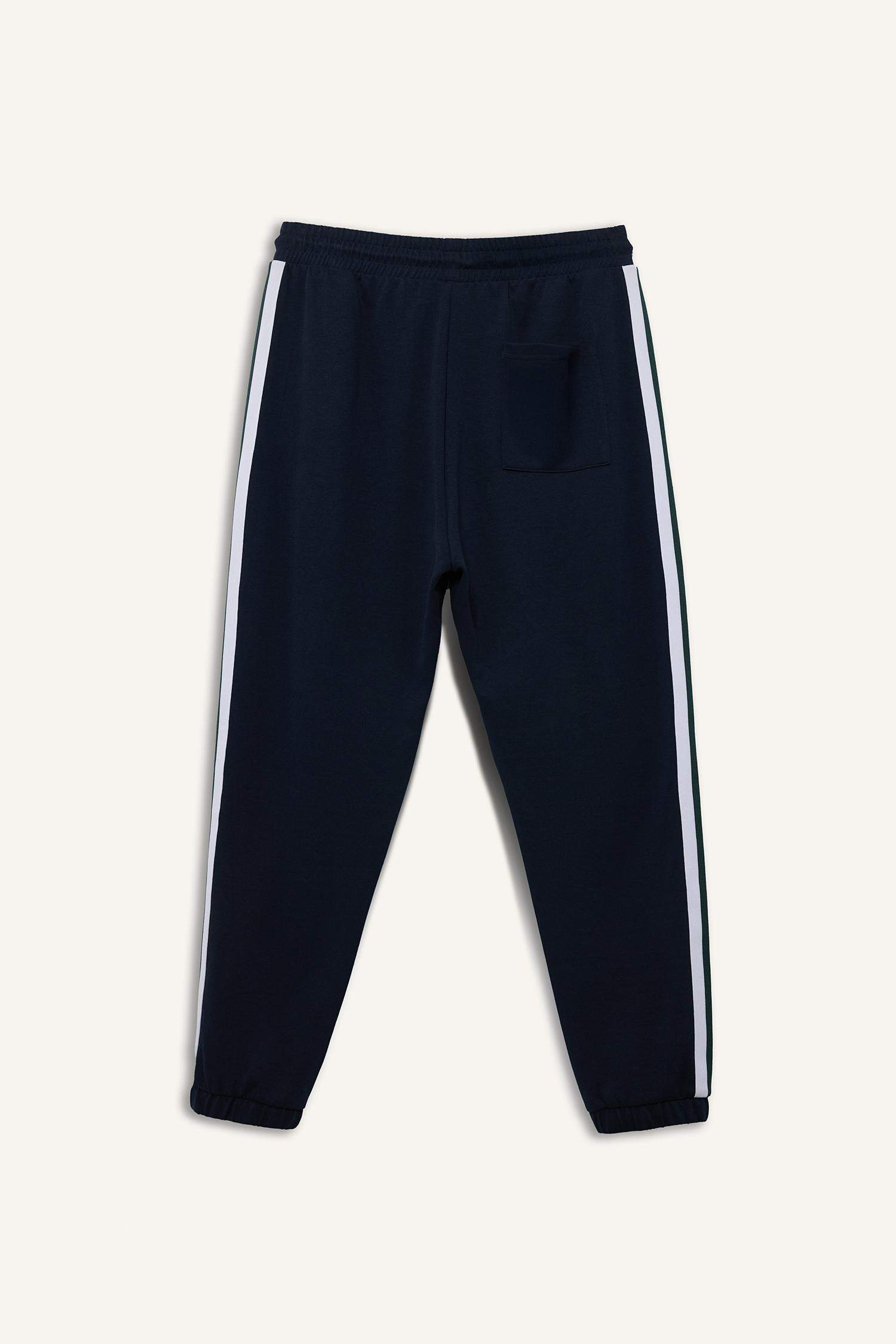 Regular Fit Beli Bağcıklı Cepli Paçası Lastikli Baskılı Jogger Eşofman Altı