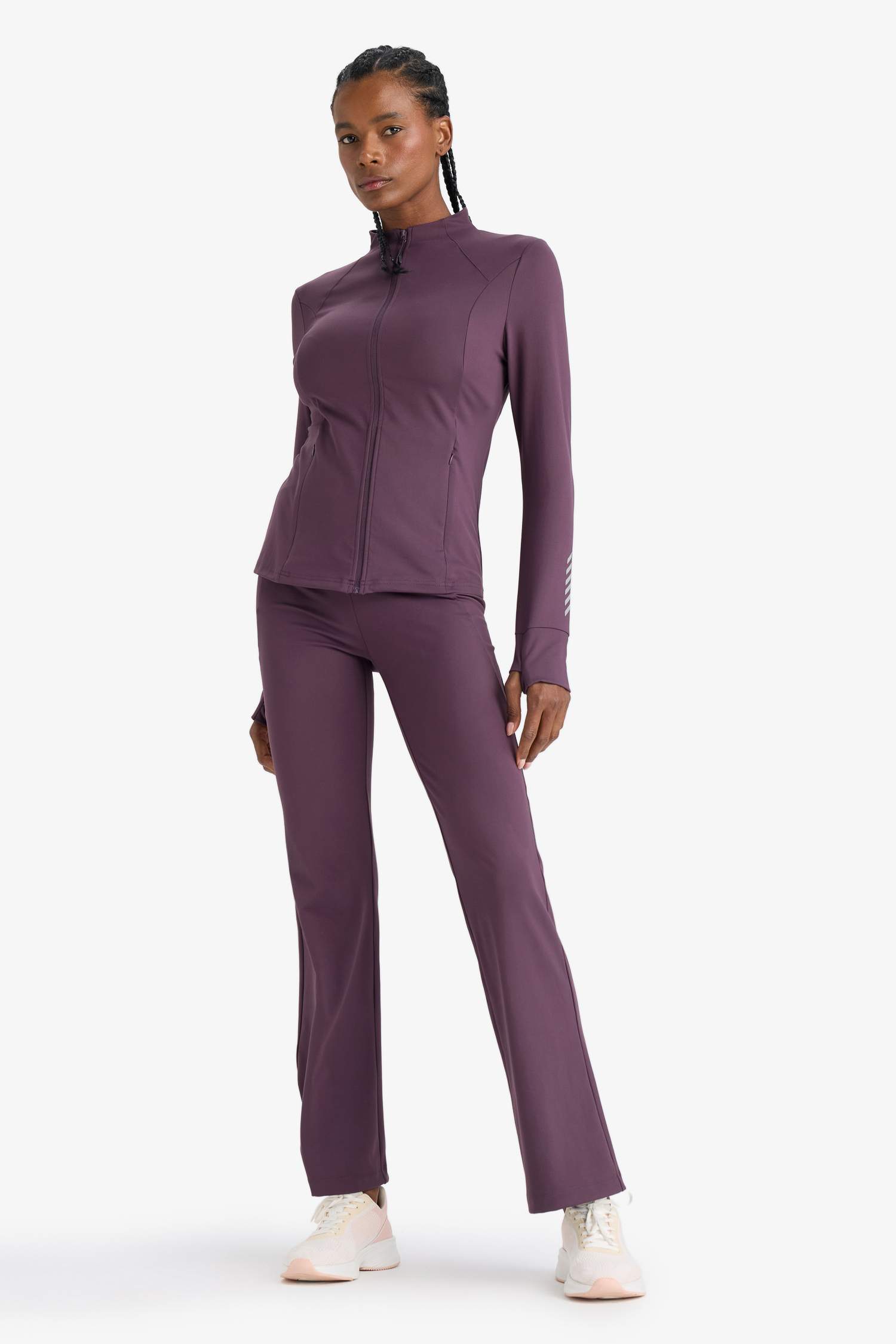 DeFactoFit Slim Fit Stand Collar Cardigan