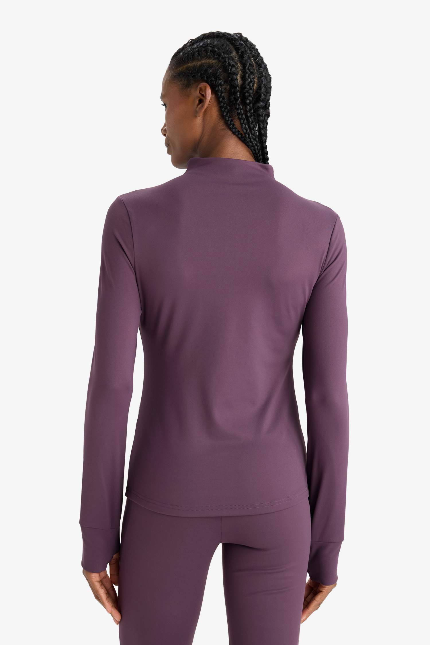 DeFactoFit Slim Fit Dar Kesim Dik Yaka Hırka