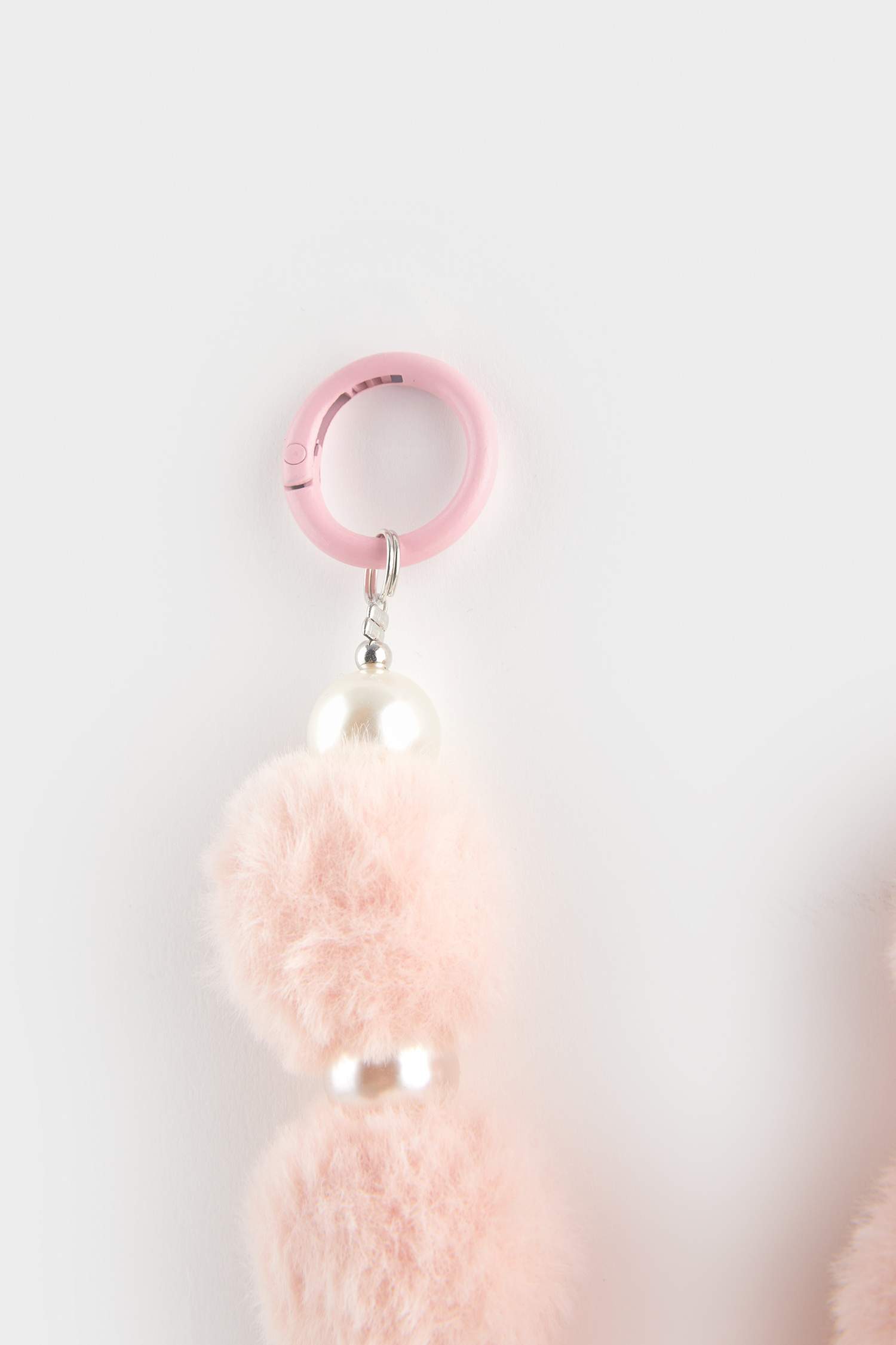 Kadın Pembe Pelüş Charm Anahtarlık