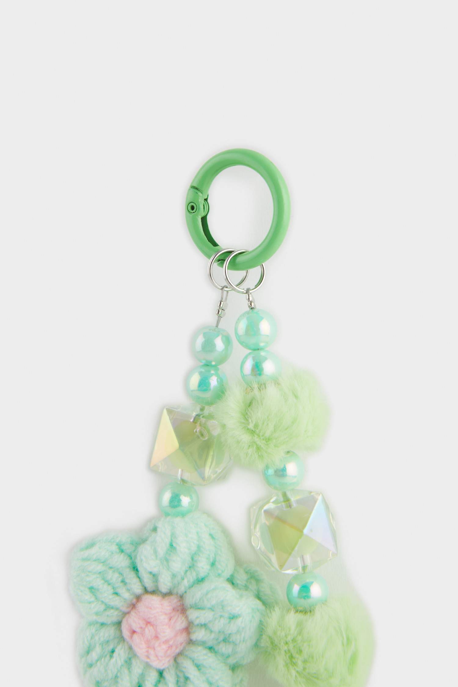 Woman Floral Charm Keychain