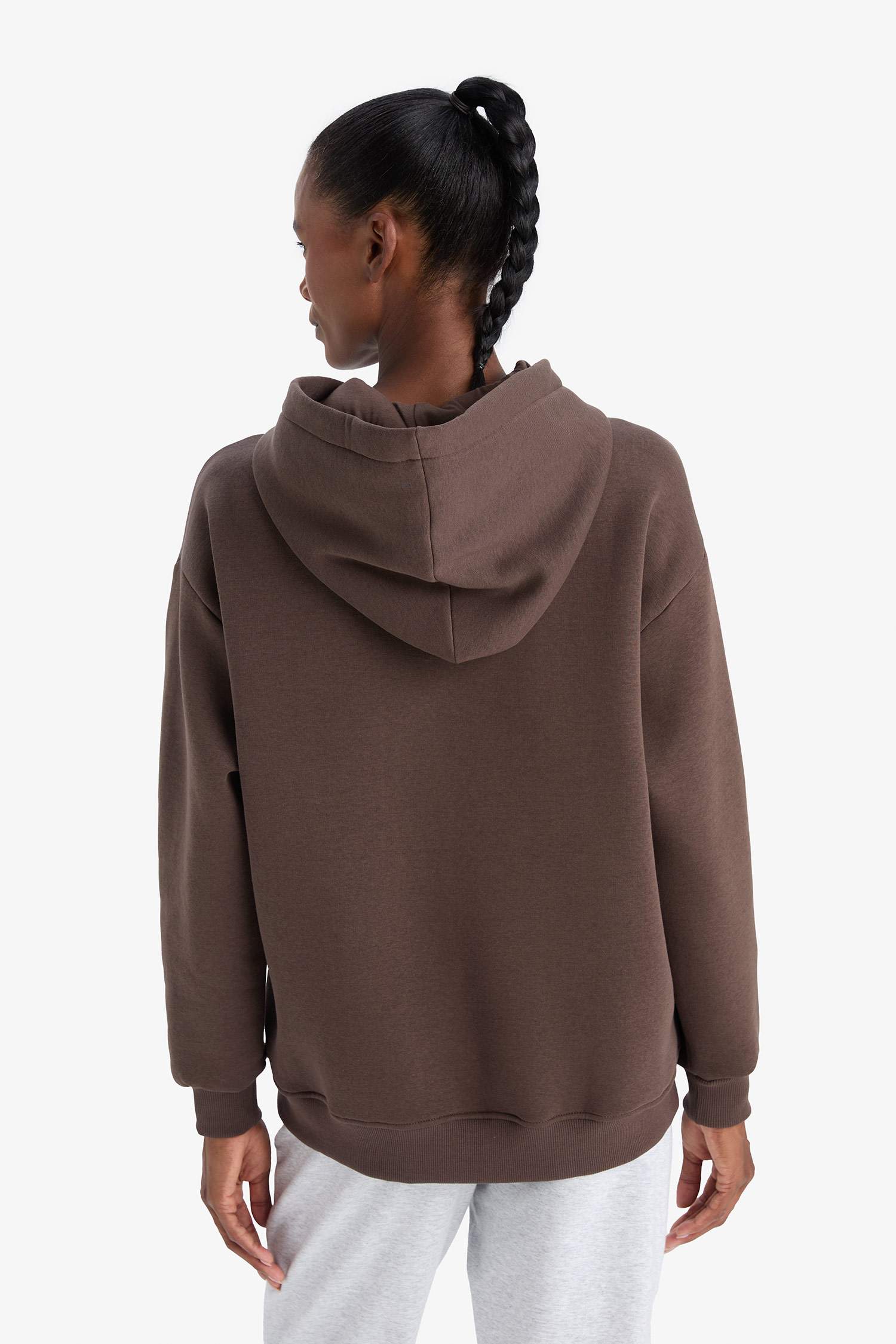 DeFactoFit NBA Brooklyn Nets Oversize Geniş Kalıp Kapüşonlu Sporcu Sweatshirt