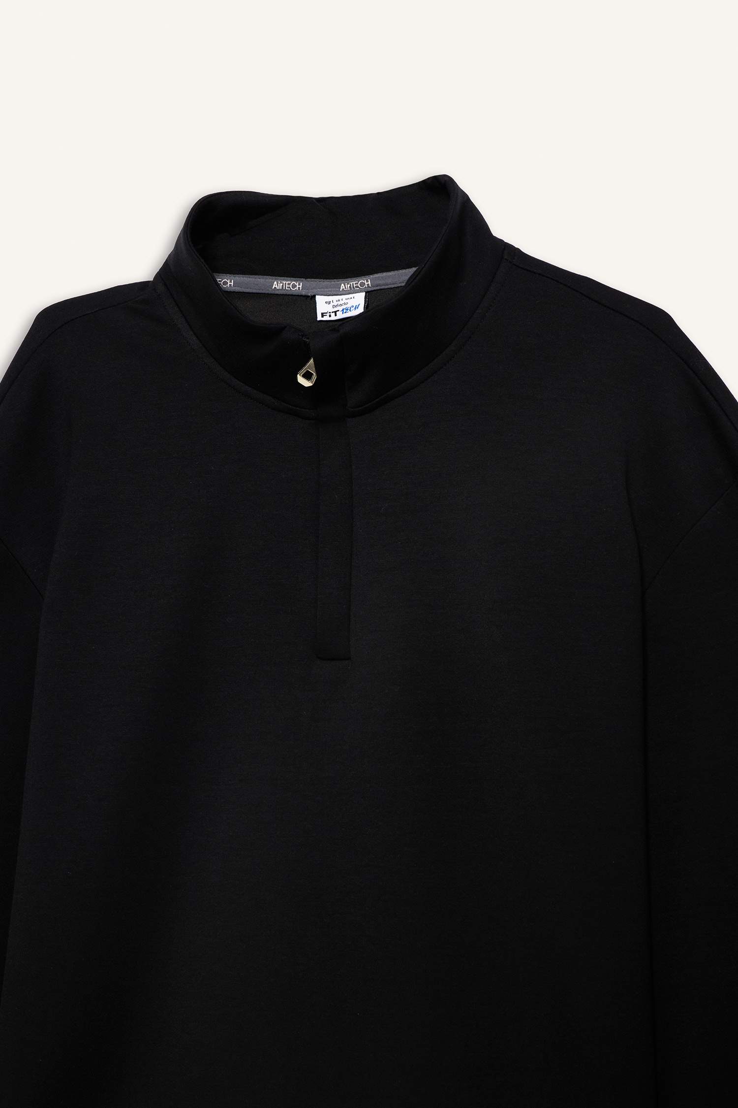 Standart Fit тік жағалы модал спорттық свитшот