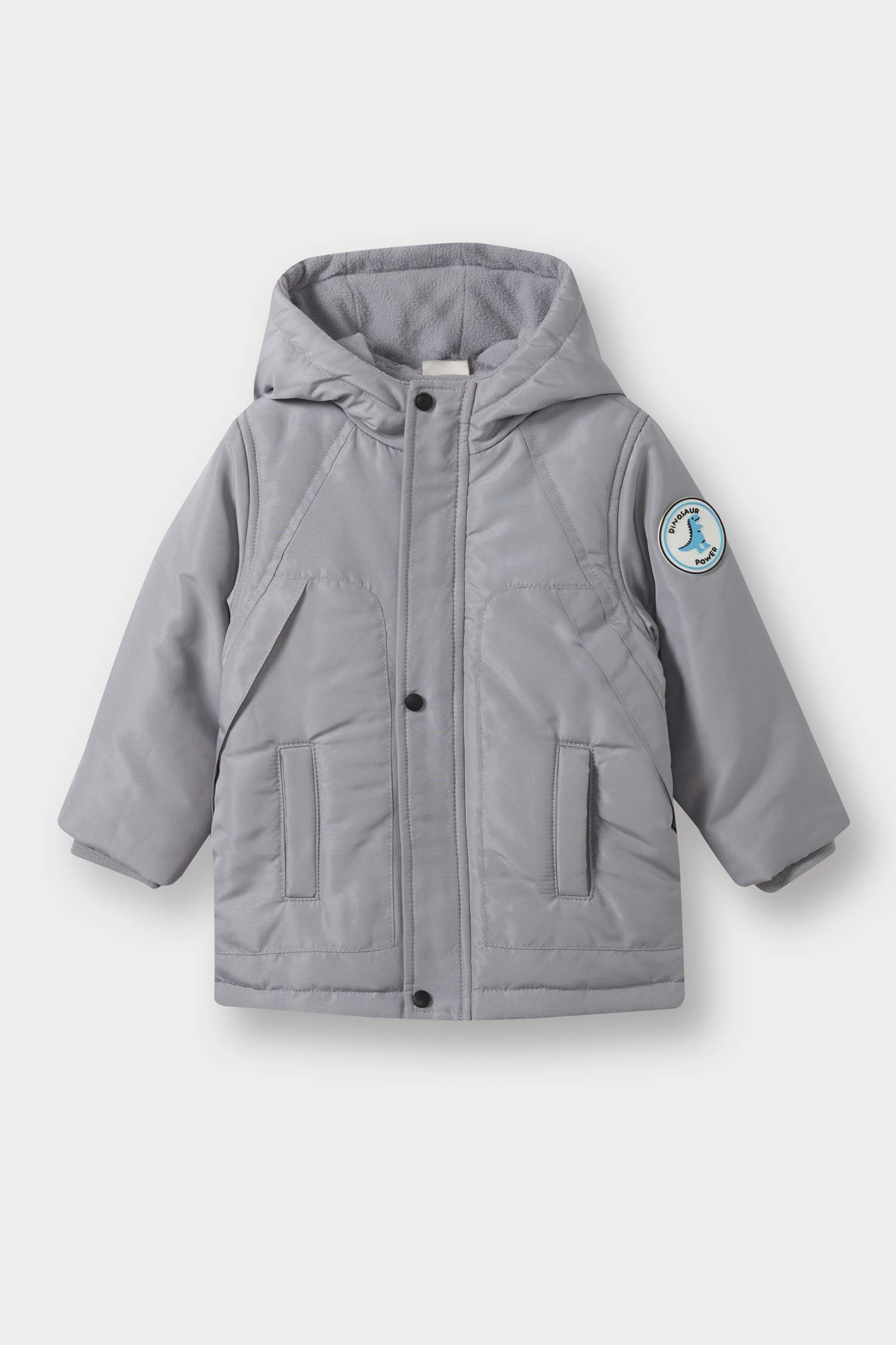 Manteau imperméable zippé à capuche et boutons pour bébé garçon