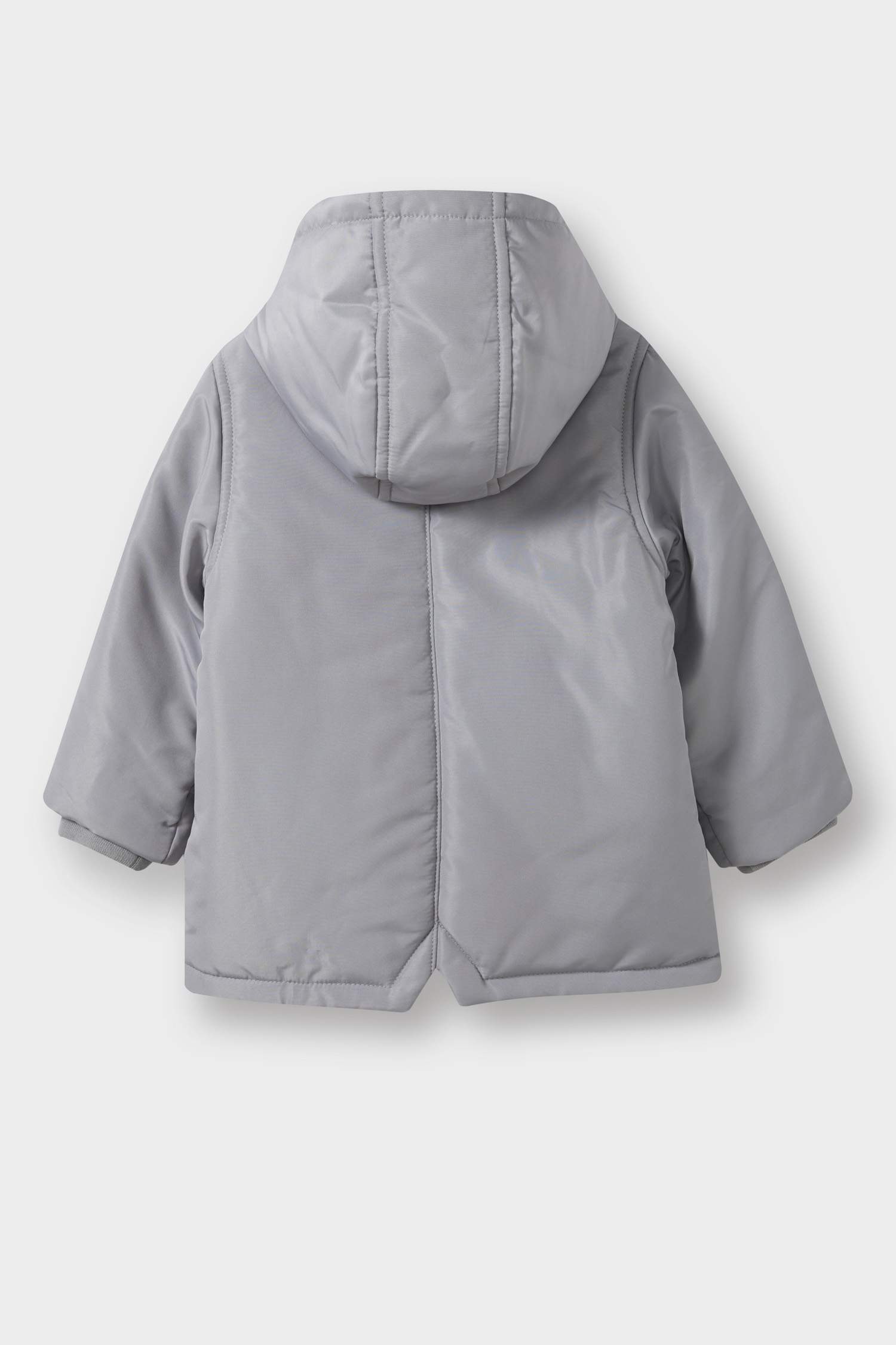 Manteau imperméable zippé à capuche et boutons pour bébé garçon