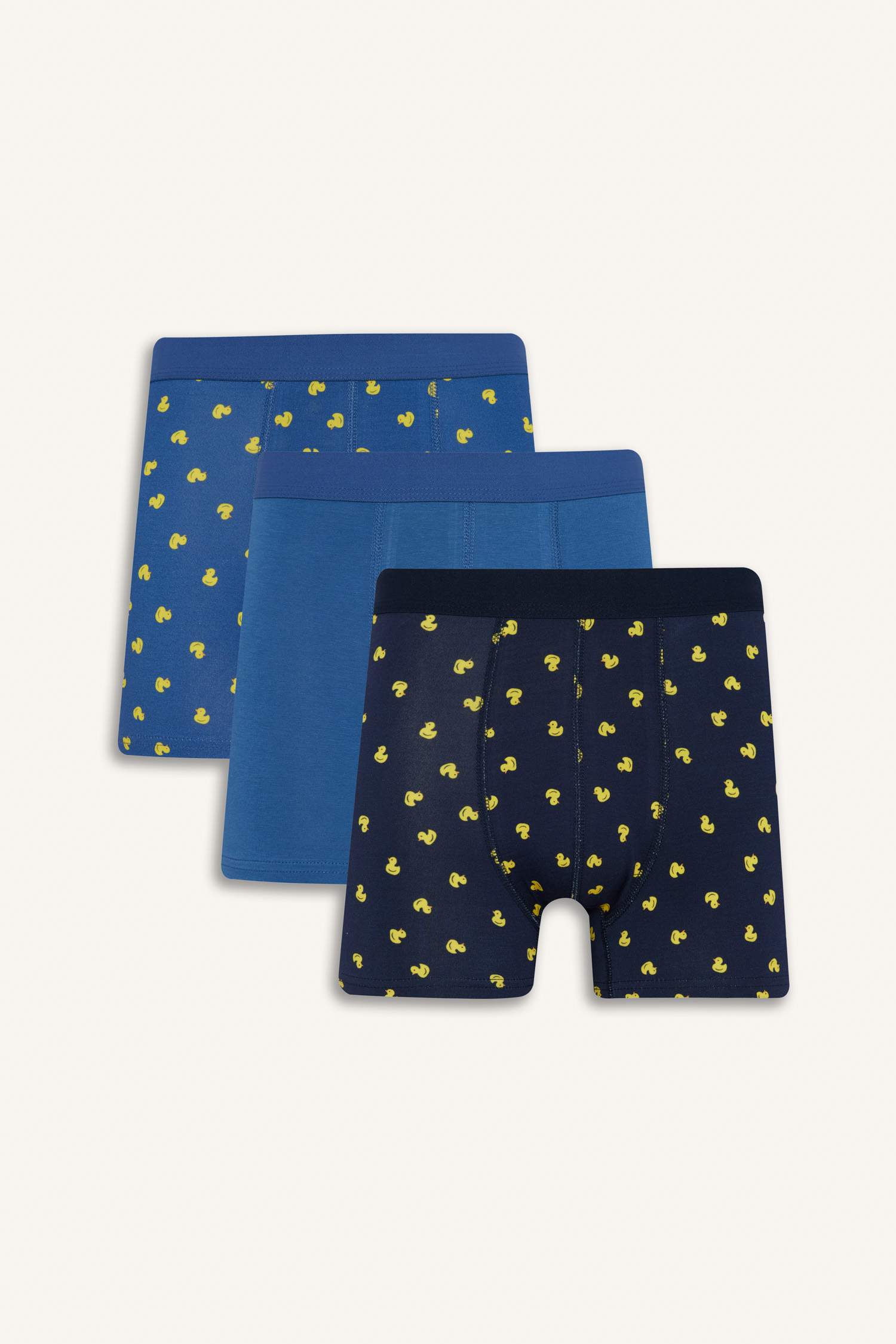 Regular Fit Desenli 3'lü Boxer