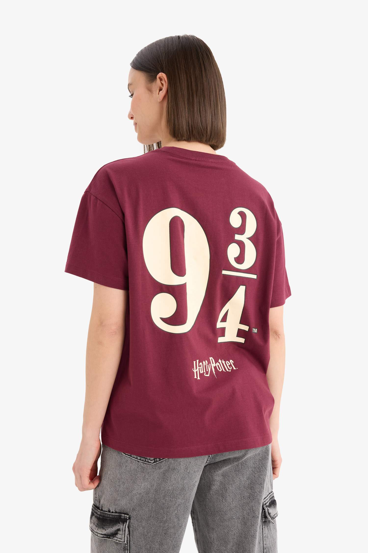 Coool Harry Potter Oversize Geniş Kalıp Sırt Baskılı Kısa Kollu Tişört