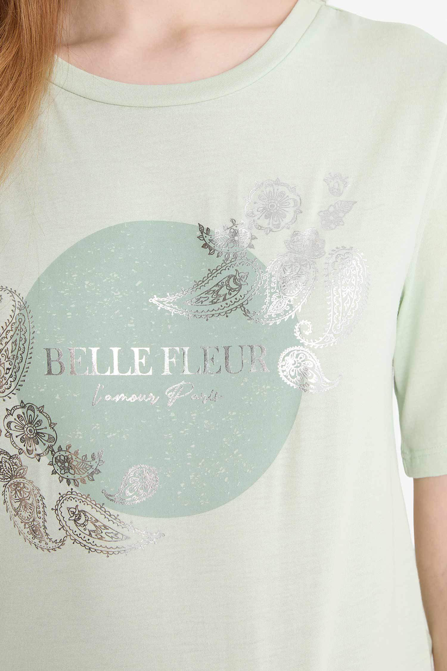 Regular Fit Crew Neck Printed T-Shirt