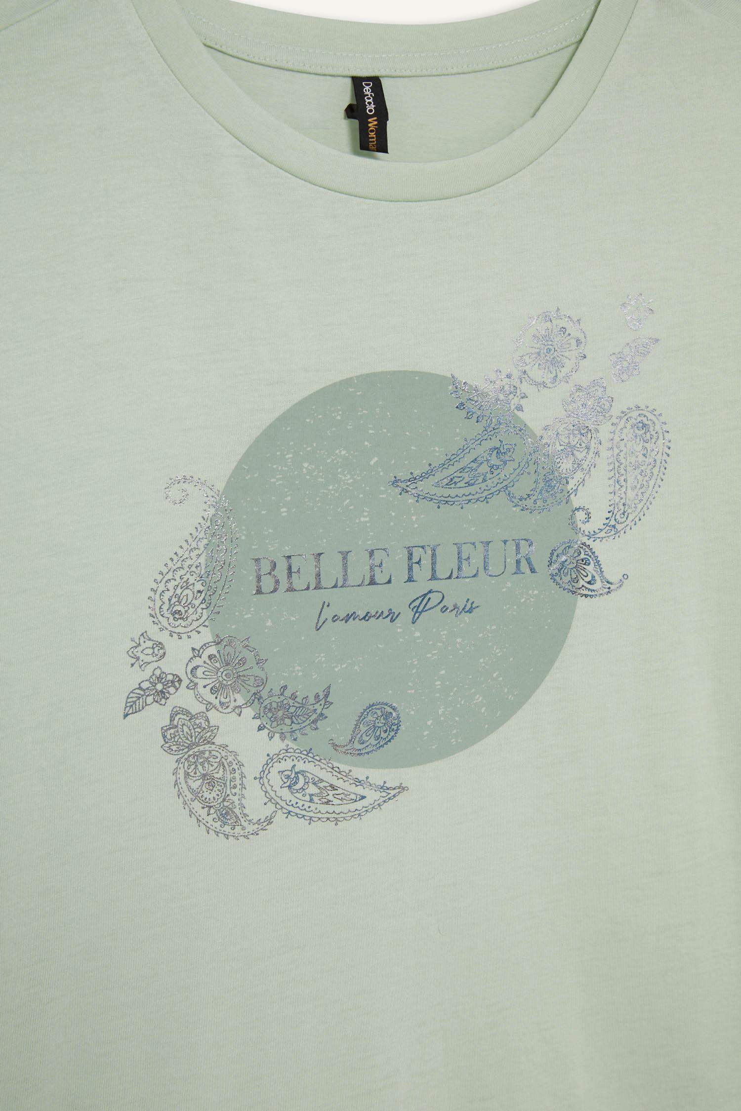 Regular Fit Crew Neck Printed T-Shirt